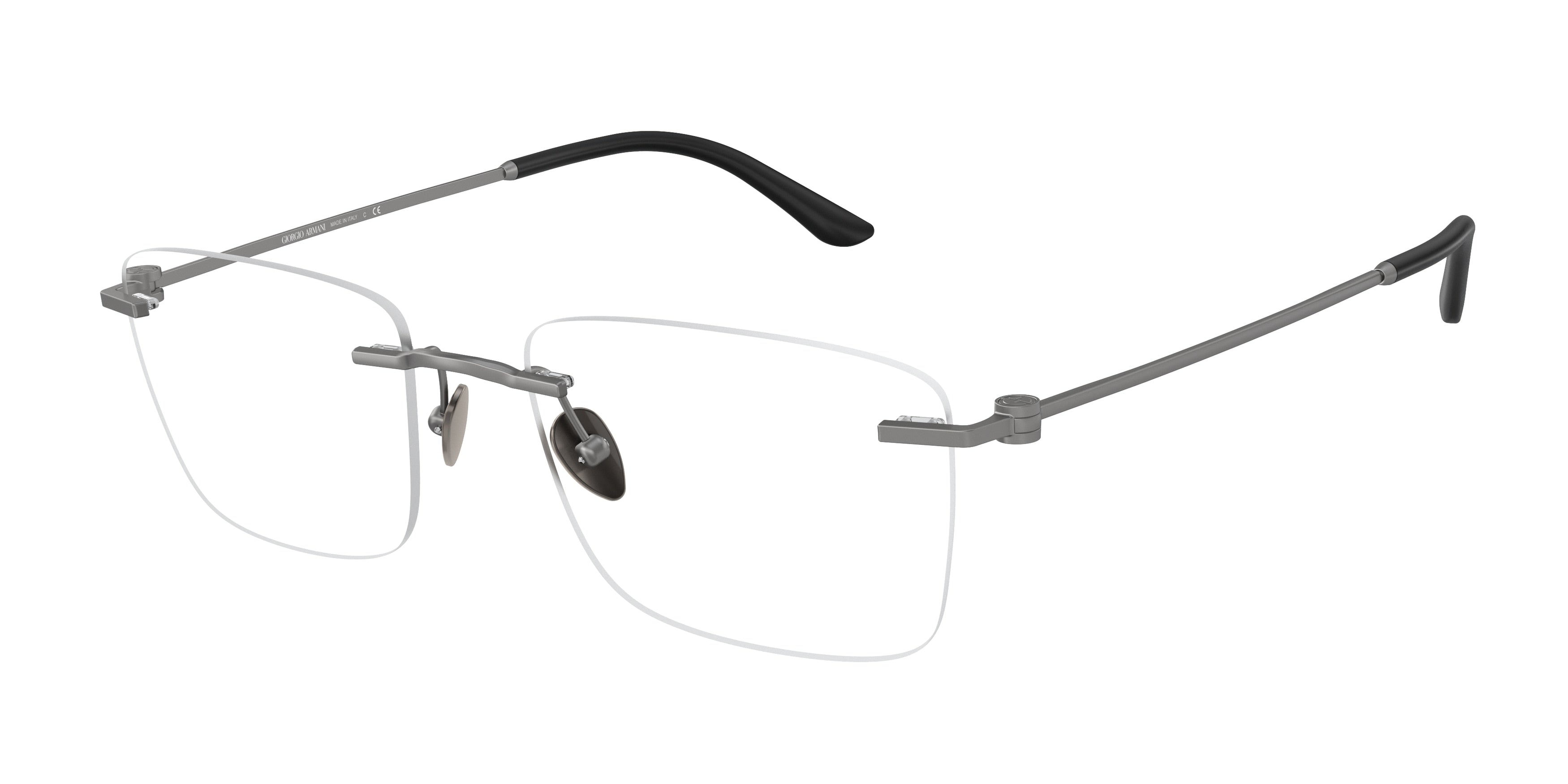 Giorgio Armani AR5124 Rectangle Eyeglasses  3003-Matte Gunmetal 55-145-19 - Color Map Grey