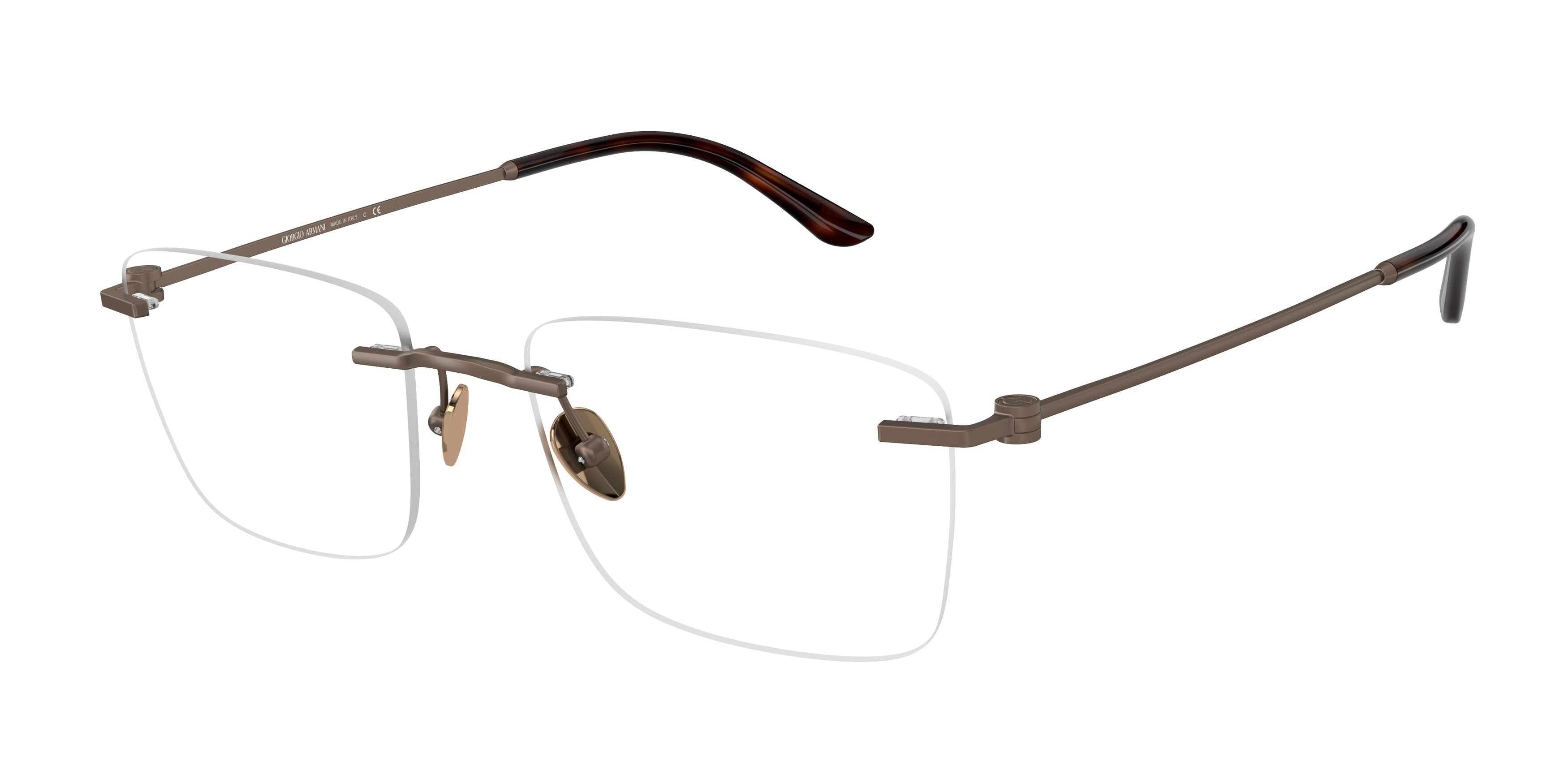 Giorgio Armani AR5124 Rectangle Eyeglasses  3004-Matte Bronze 53-145-19 - Color Map Copper