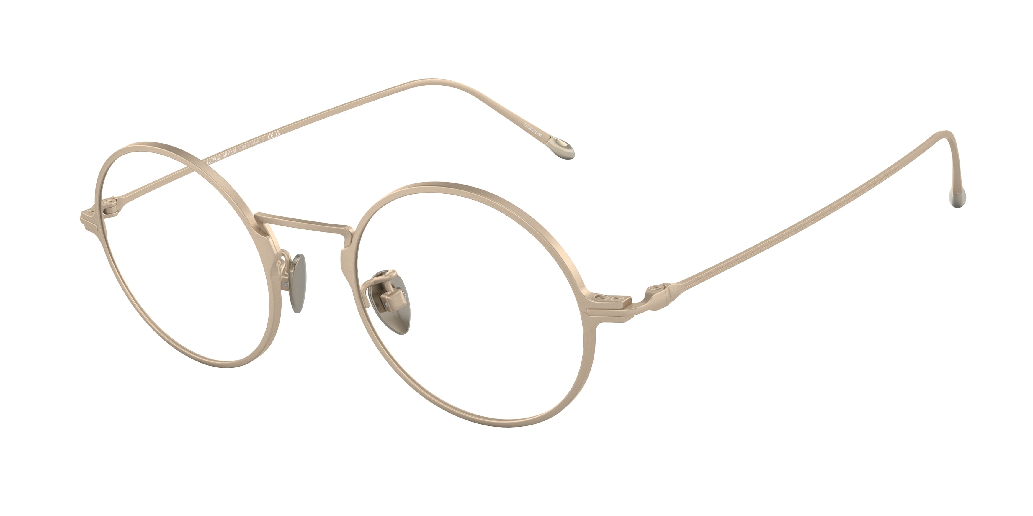 Giorgio Armani AR5125T Oval Eyeglasses  3281-Matte Pale Gold 47-145-21 - Color Map Gold