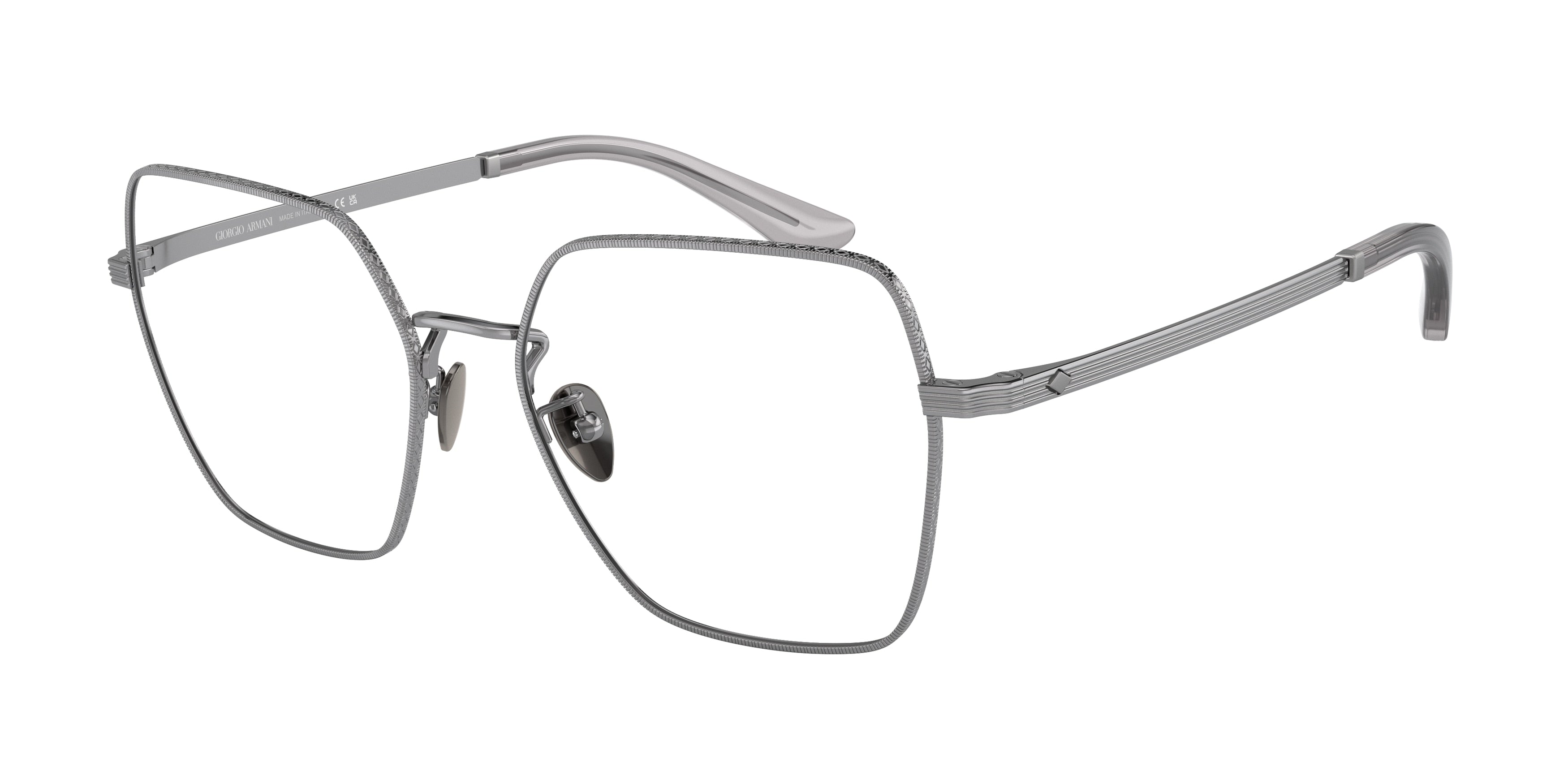 Giorgio Armani AR5129 Square Eyeglasses  3010-Gunmetal 54-140-17 - Color Map Grey