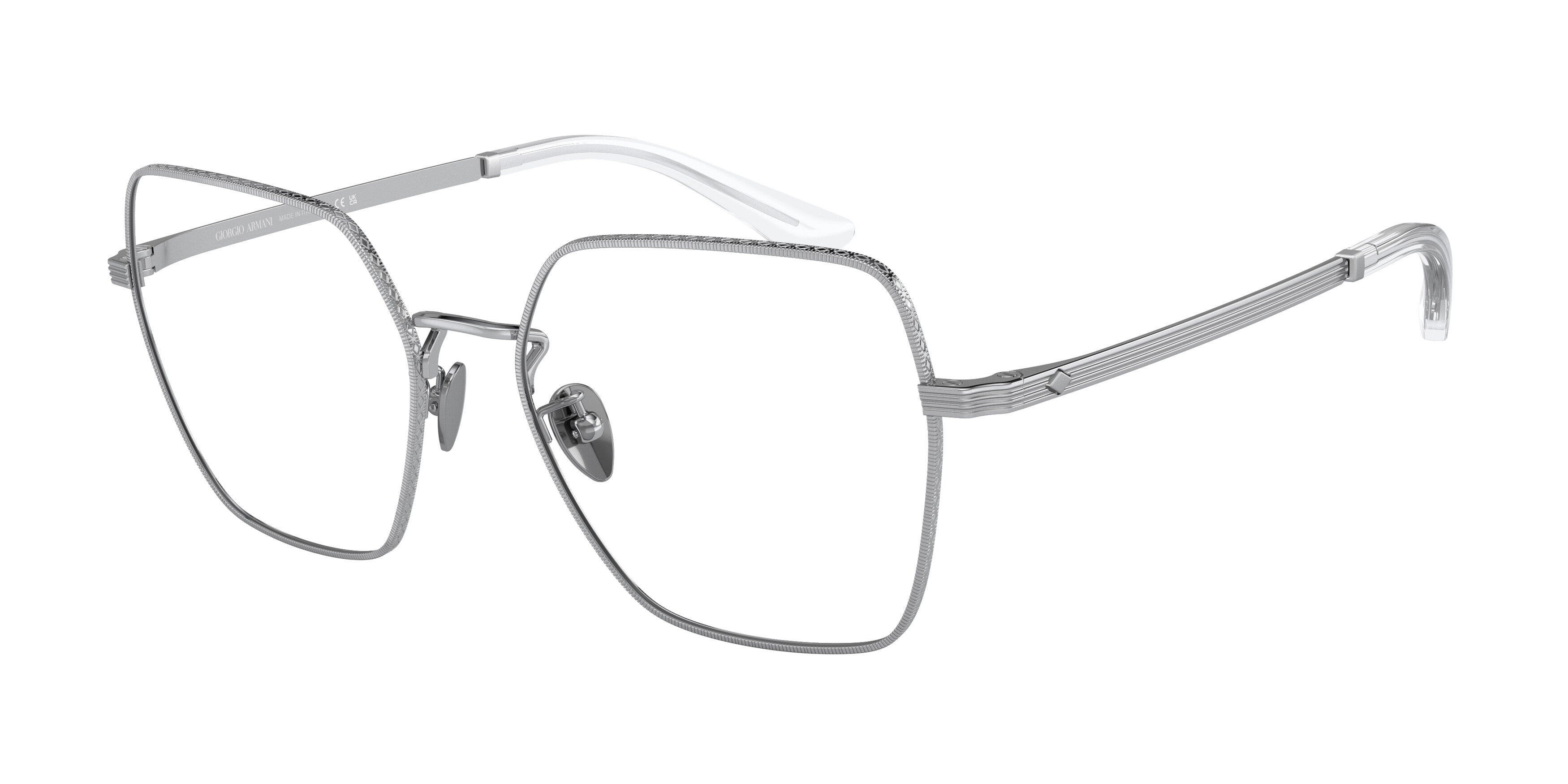 Giorgio Armani AR5129 Square Eyeglasses  3015-Silver 54-140-17 - Color Map Silver