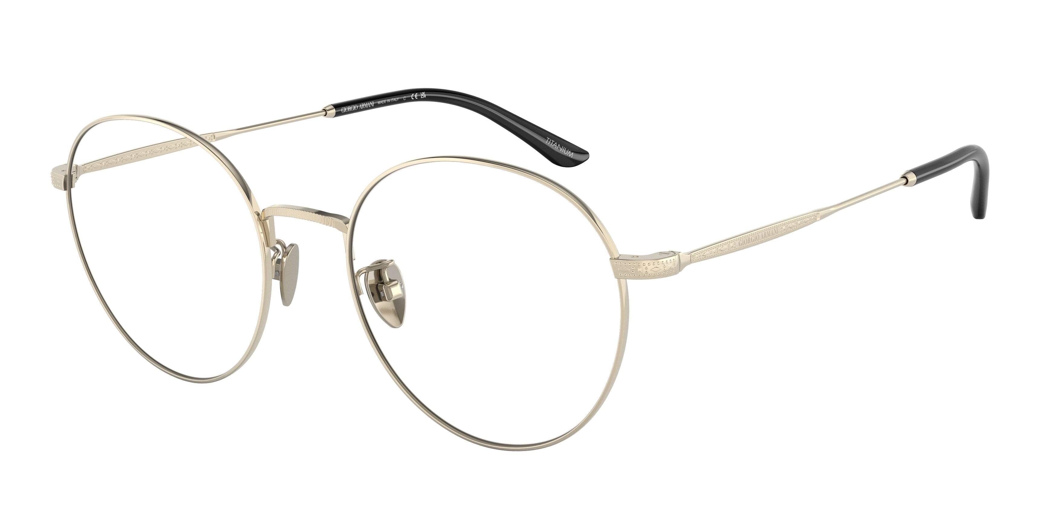 Giorgio Armani AR5131TD Phantos Eyeglasses  3344-Pale Gold 54-150-20 - Color Map Gold