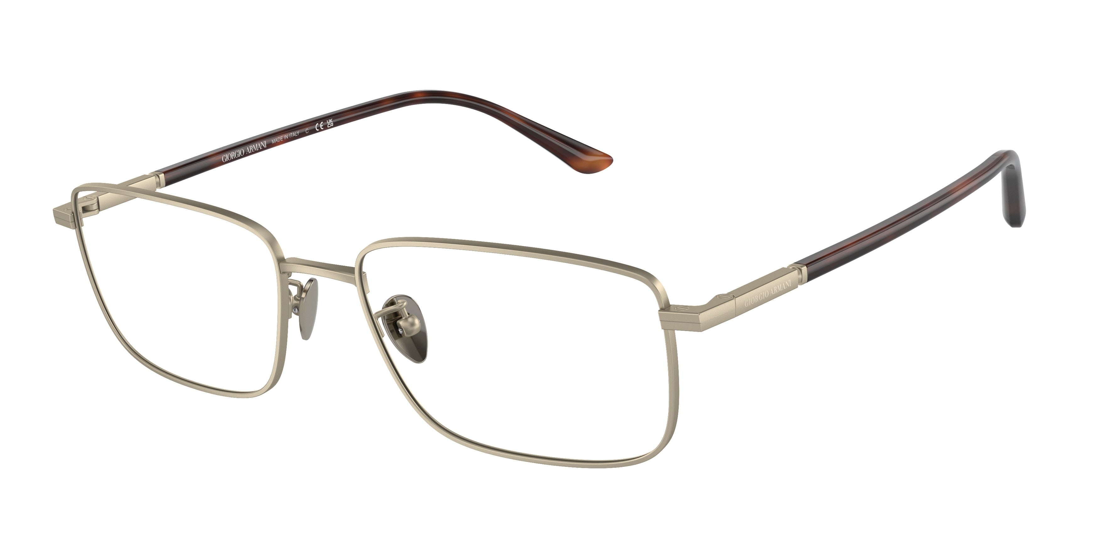 Giorgio Armani AR5133 Rectangle Eyeglasses  3002-Matte Pale Gold 57-150-18 - Color Map Gold