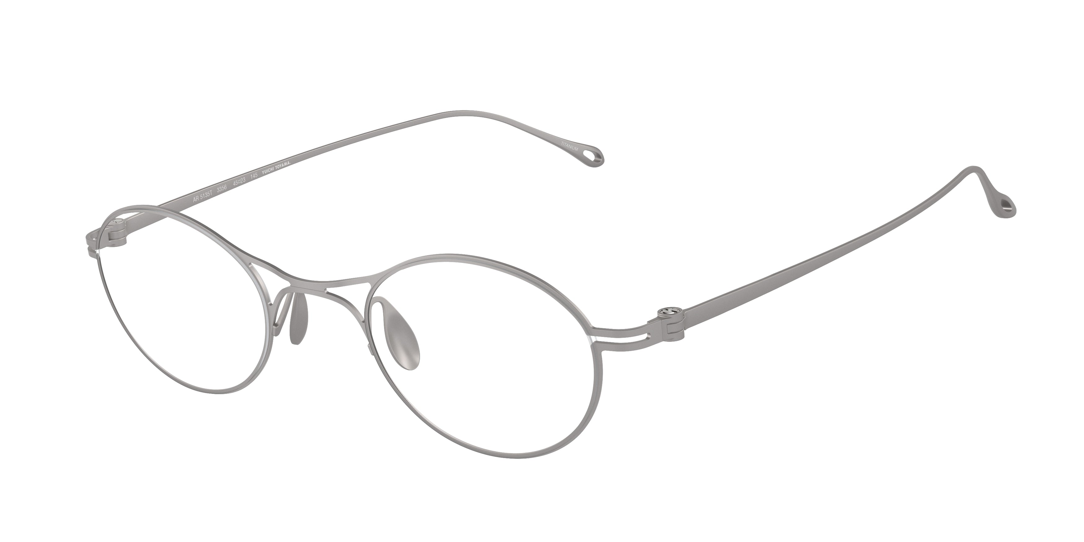 Giorgio Armani AR5135T Oval Eyeglasses  3356-Matte Gunmetal 44-145-24 - Color Map Grey