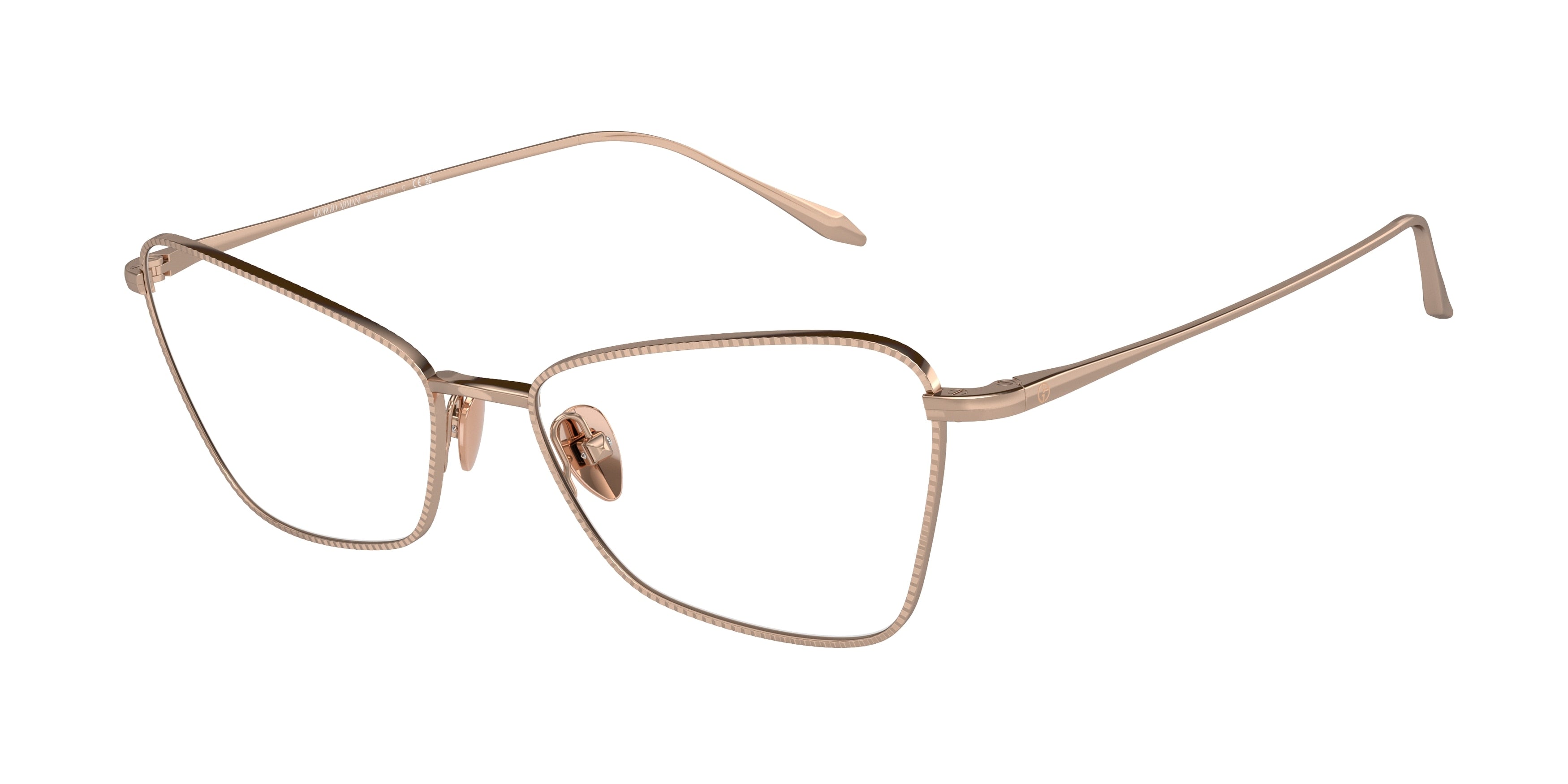 Giorgio Armani AR5140 Cat Eye Eyeglasses  3011-Rose Gold 54-140-16 - Color Map Gold