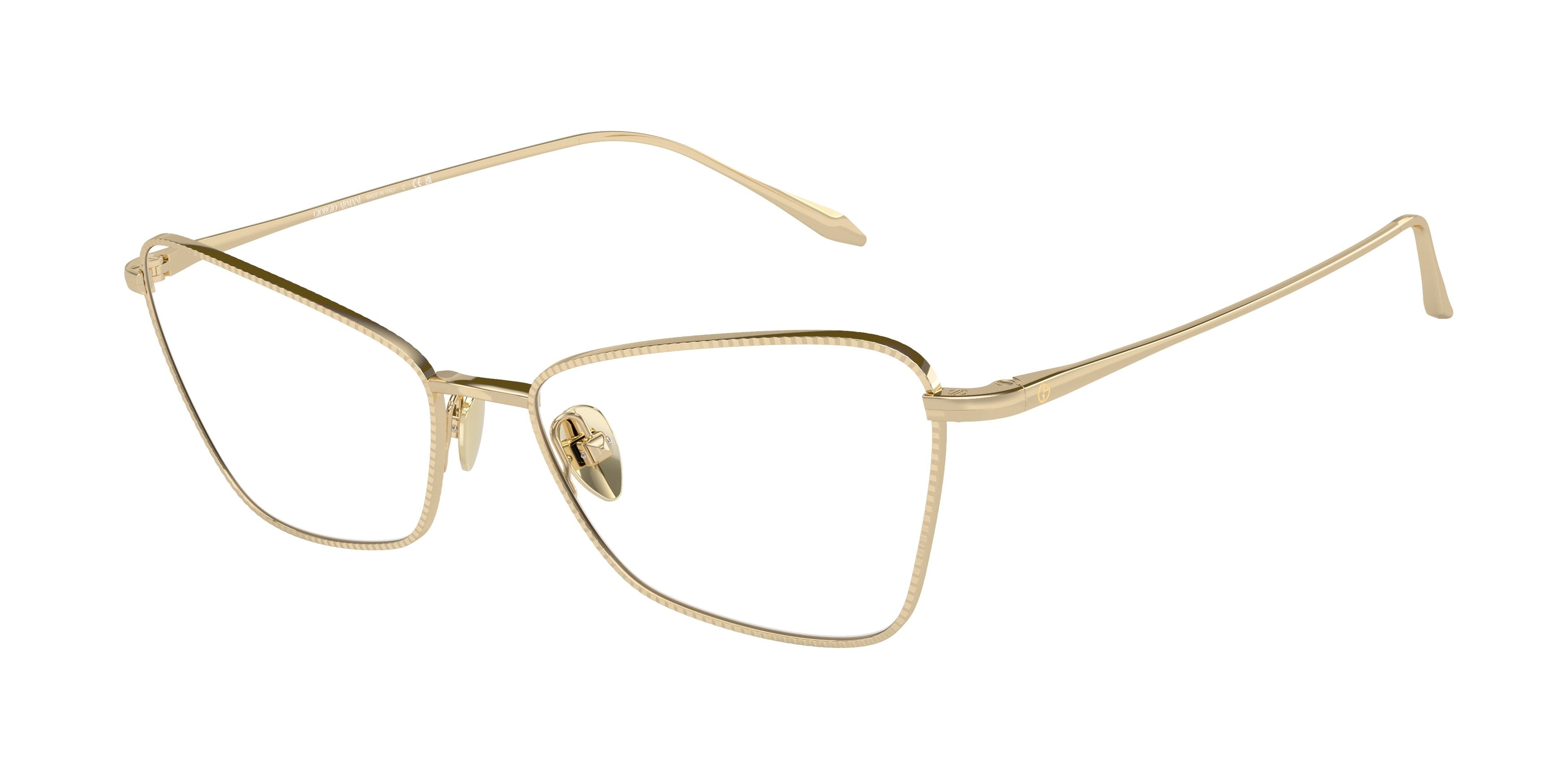 Giorgio Armani AR5140 Cat Eye Eyeglasses  3013-Pale Gold 54-140-16 - Color Map Gold