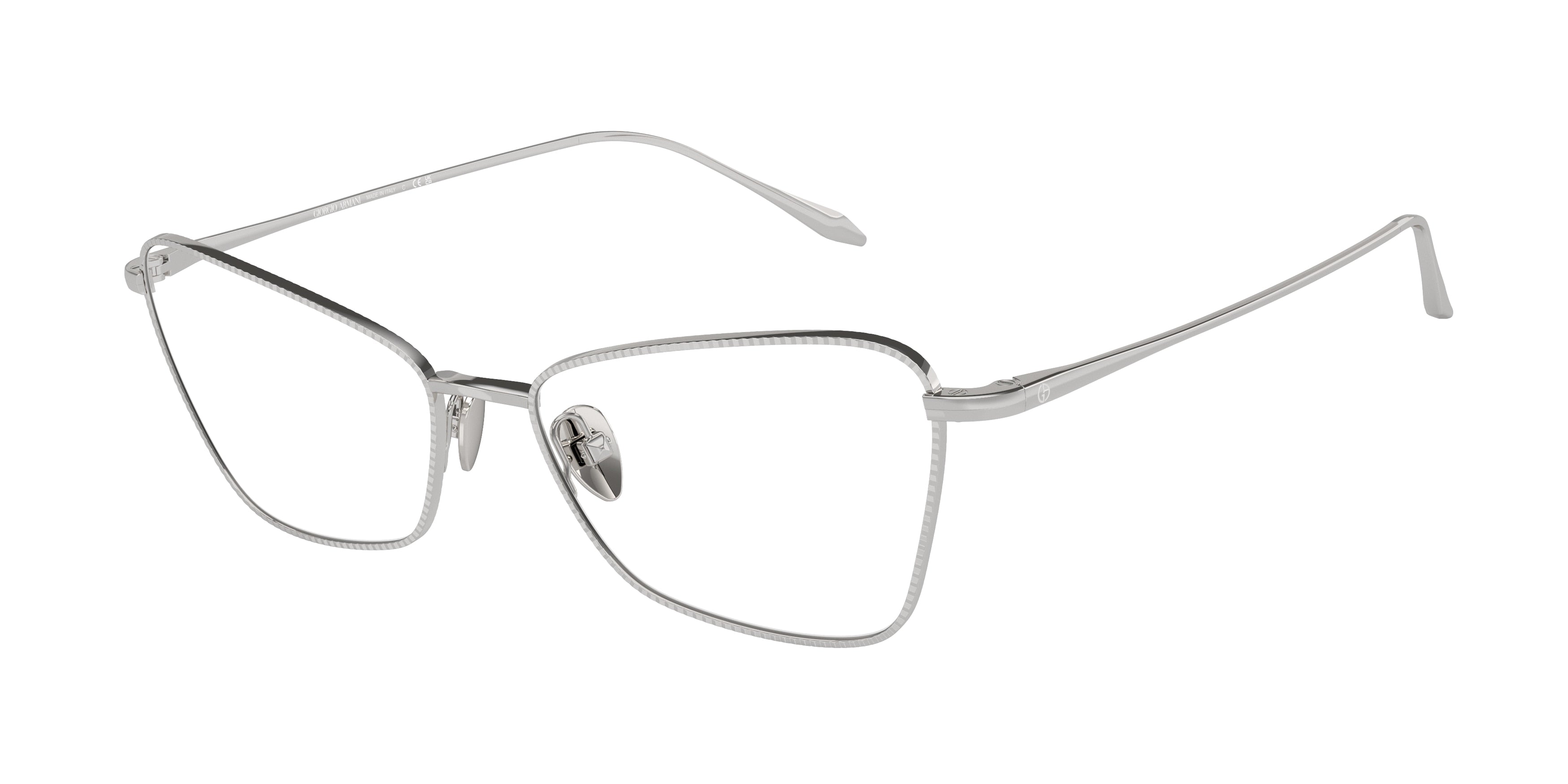 Giorgio Armani AR5140 Cat Eye Eyeglasses  3015-Silver 54-140-16 - Color Map Silver