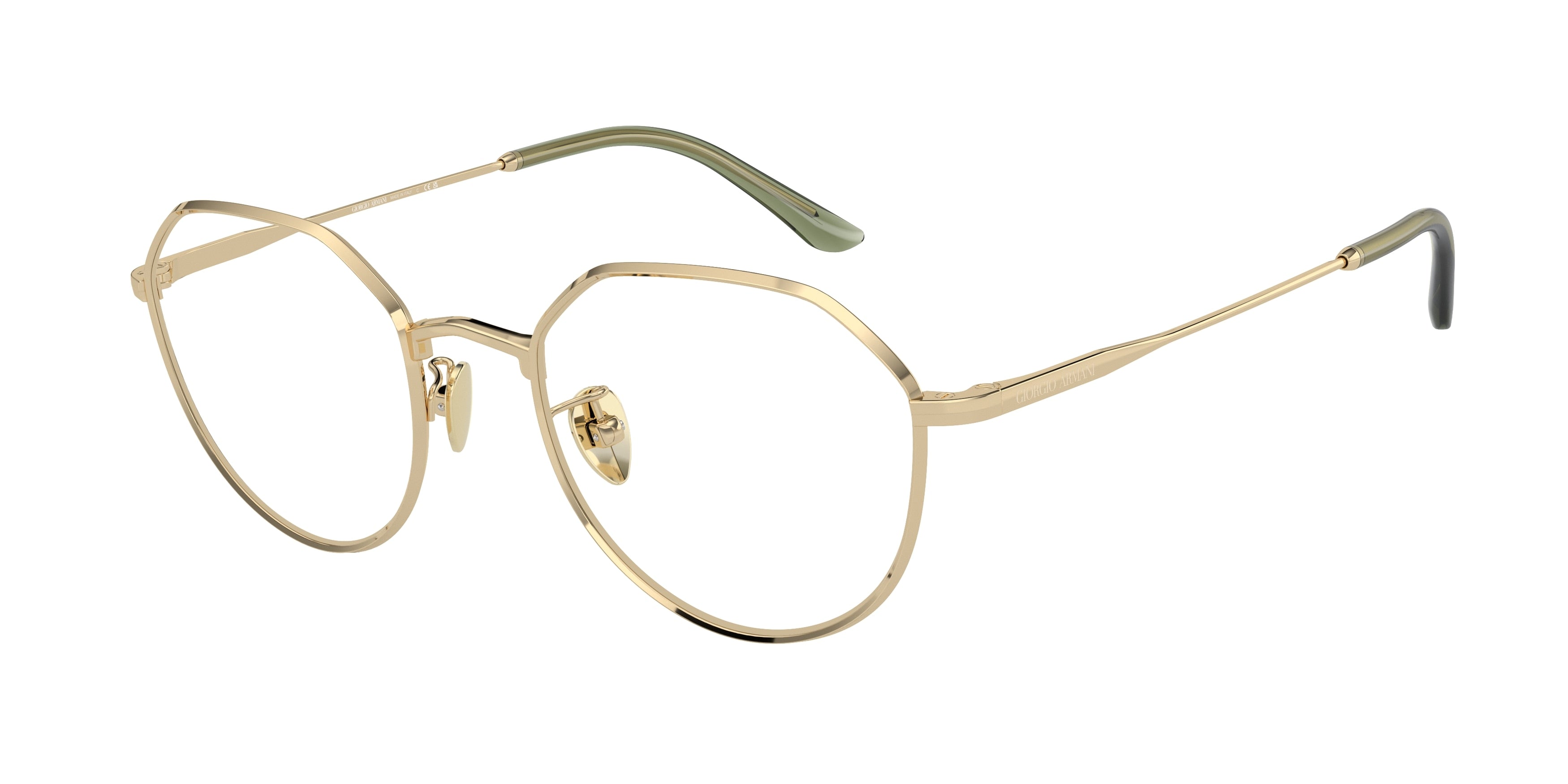 Giorgio Armani AR5142 Round Eyeglasses  3013-Pale Gold 50-140-20 - Color Map Gold