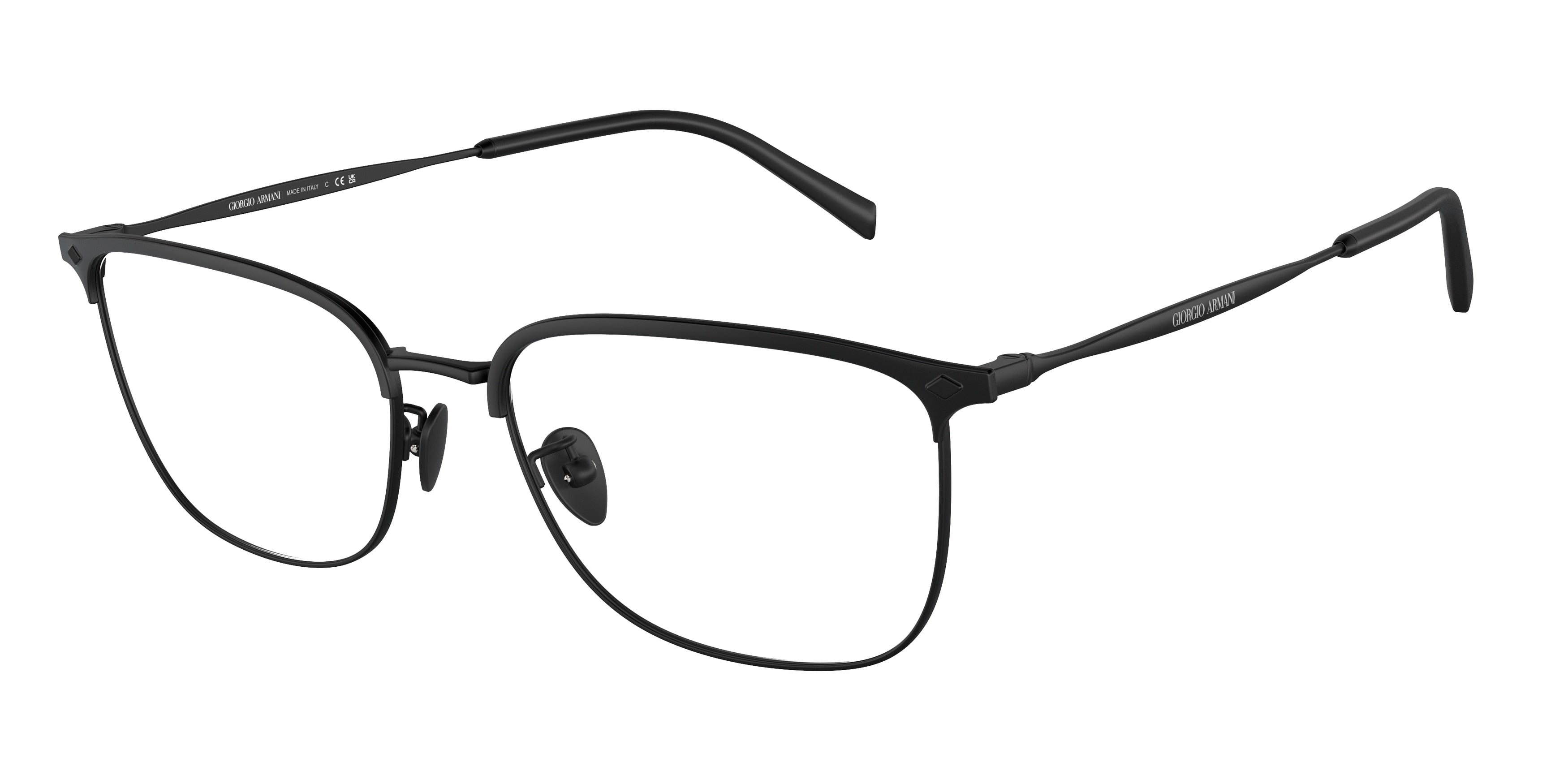 Giorgio Armani AR5143 Rectangle Eyeglasses  3001-Matte Black 57-150-18 - Color Map Black