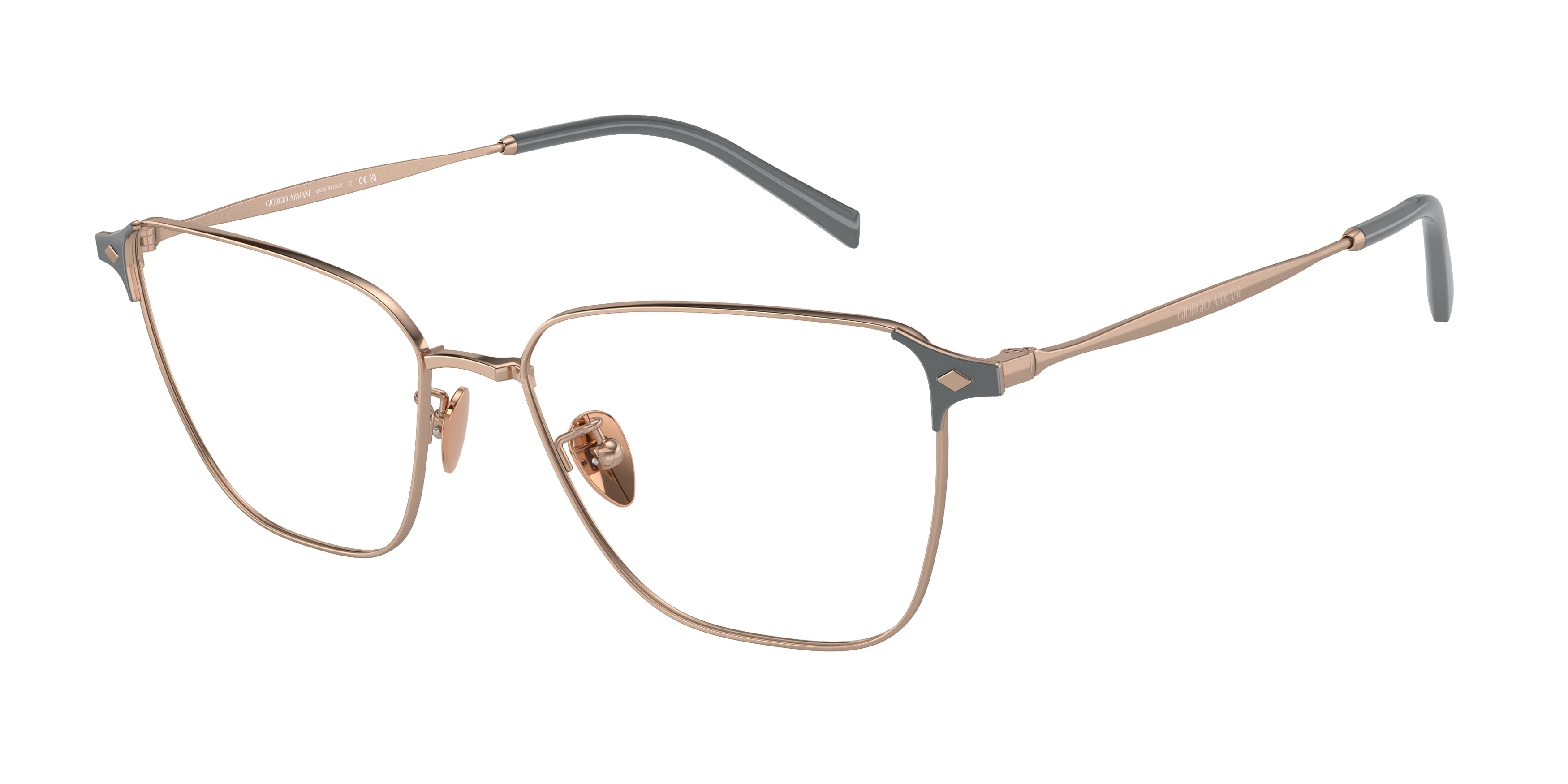 Giorgio Armani AR5144 Pillow Eyeglasses  3011-Rose Gold 55-140-16 - Color Map Gold