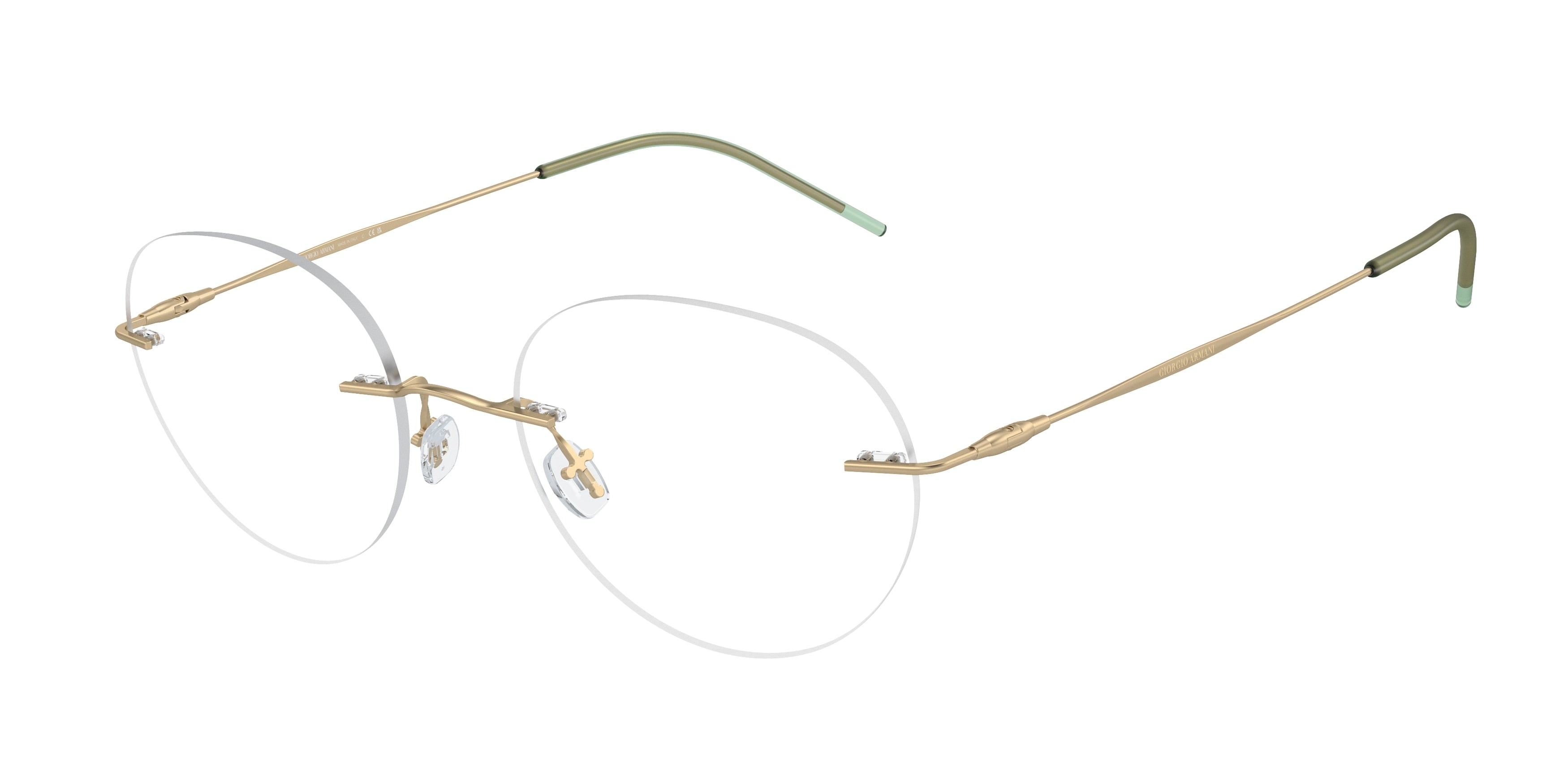 Giorgio Armani AR5147 Phantos Eyeglasses  3002-Matte Pale Gold 52-145-19 - Color Map Gold