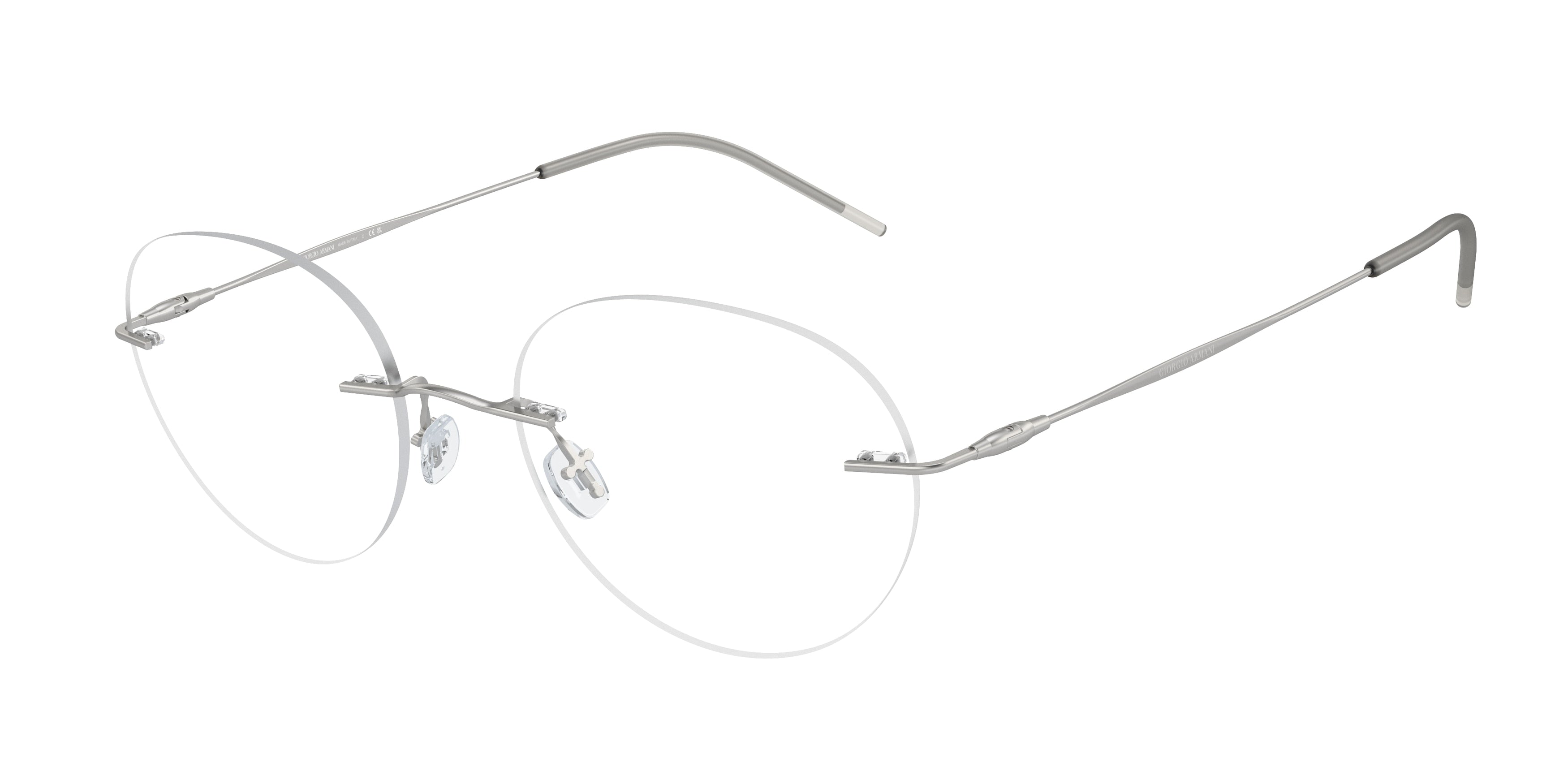 Giorgio Armani AR5147 Phantos Eyeglasses  3045-Matte Silver 52-145-19 - Color Map Silver