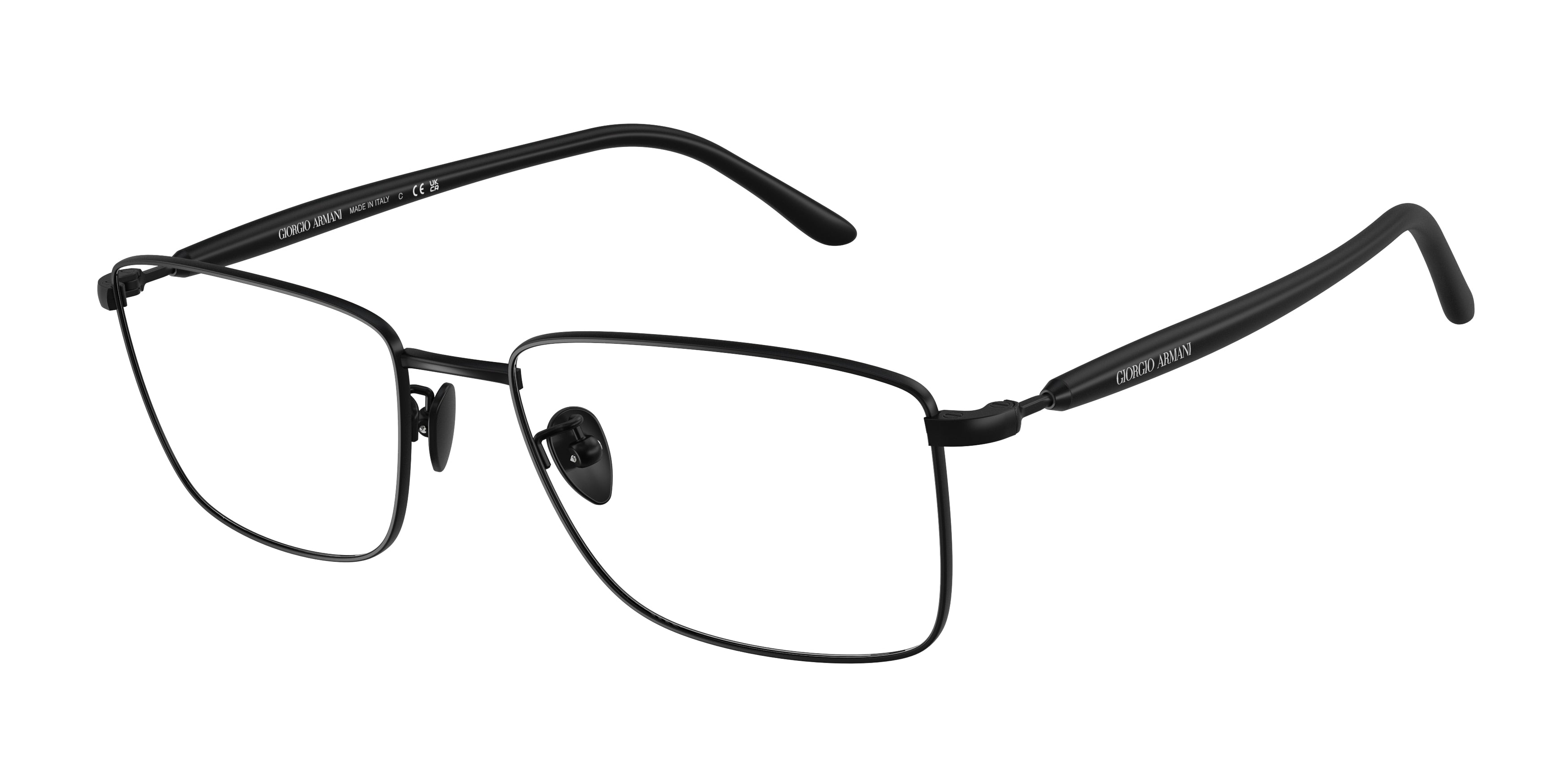 Giorgio Armani AR5150 Rectangle Eyeglasses  3001-Matte Black 55-145-18 - Color Map Black