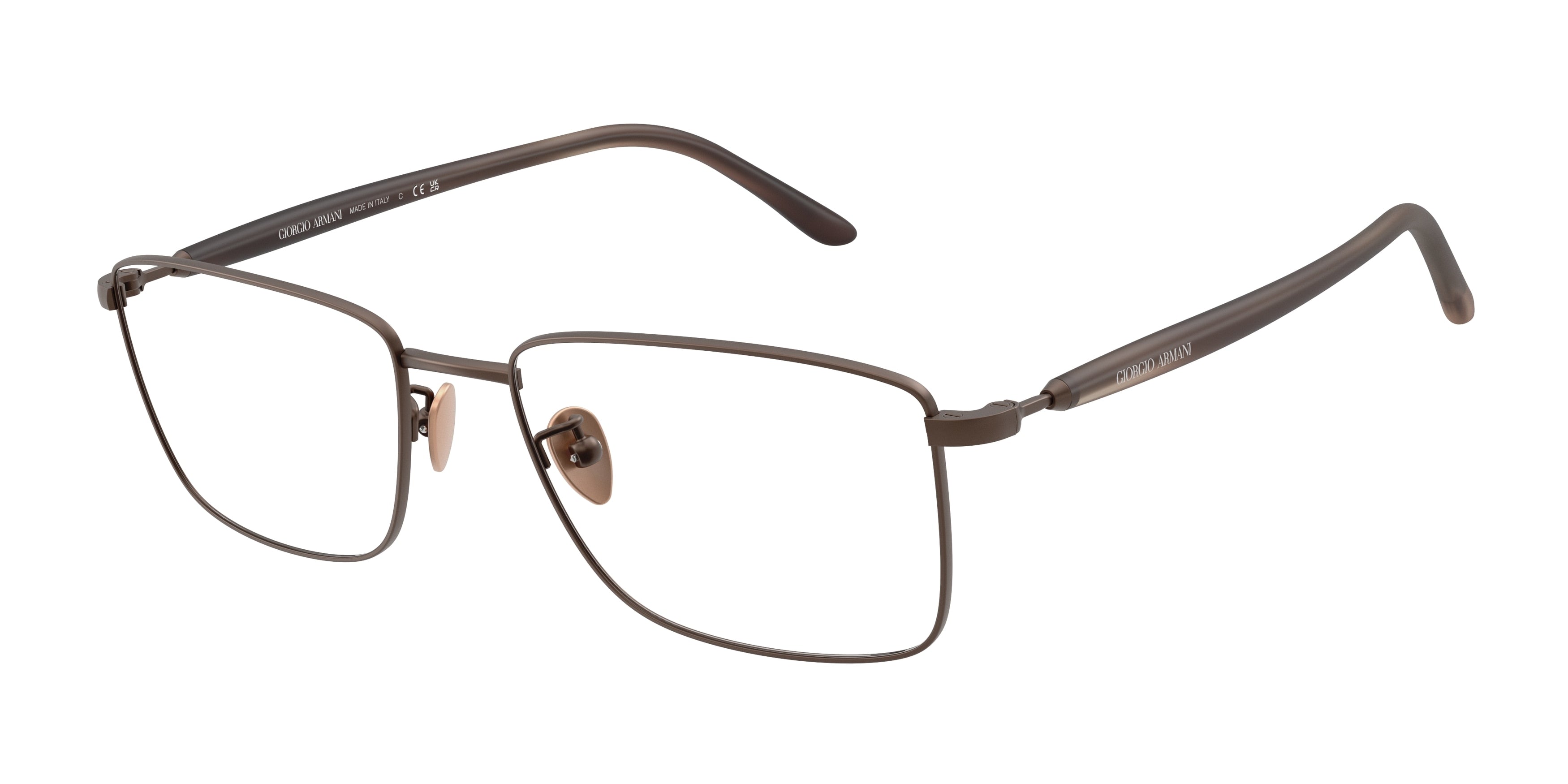 Giorgio Armani AR5150 Rectangle Eyeglasses  3006-Matte Brown 55-145-18 - Color Map Brown