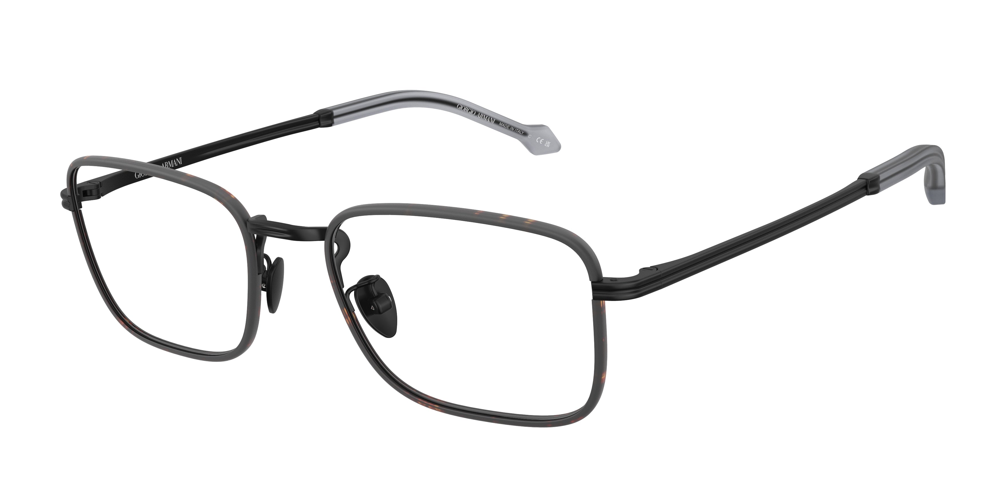Giorgio Armani AR5152J Rectangle Eyeglasses  3001-Matte Black 54-145-20 - Color Map Black