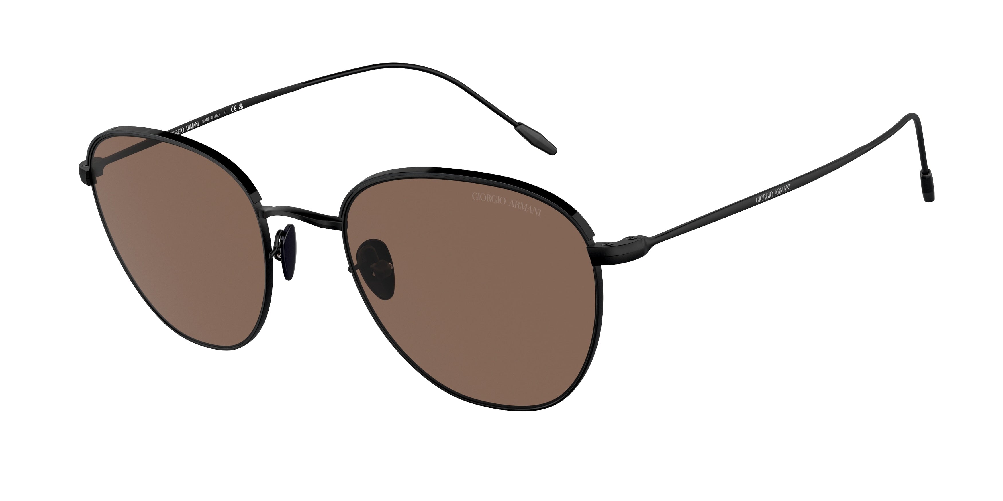 Giorgio Armani AR6048 Square Sunglasses  300173-Matte Black 51-150-21 - Color Map Black