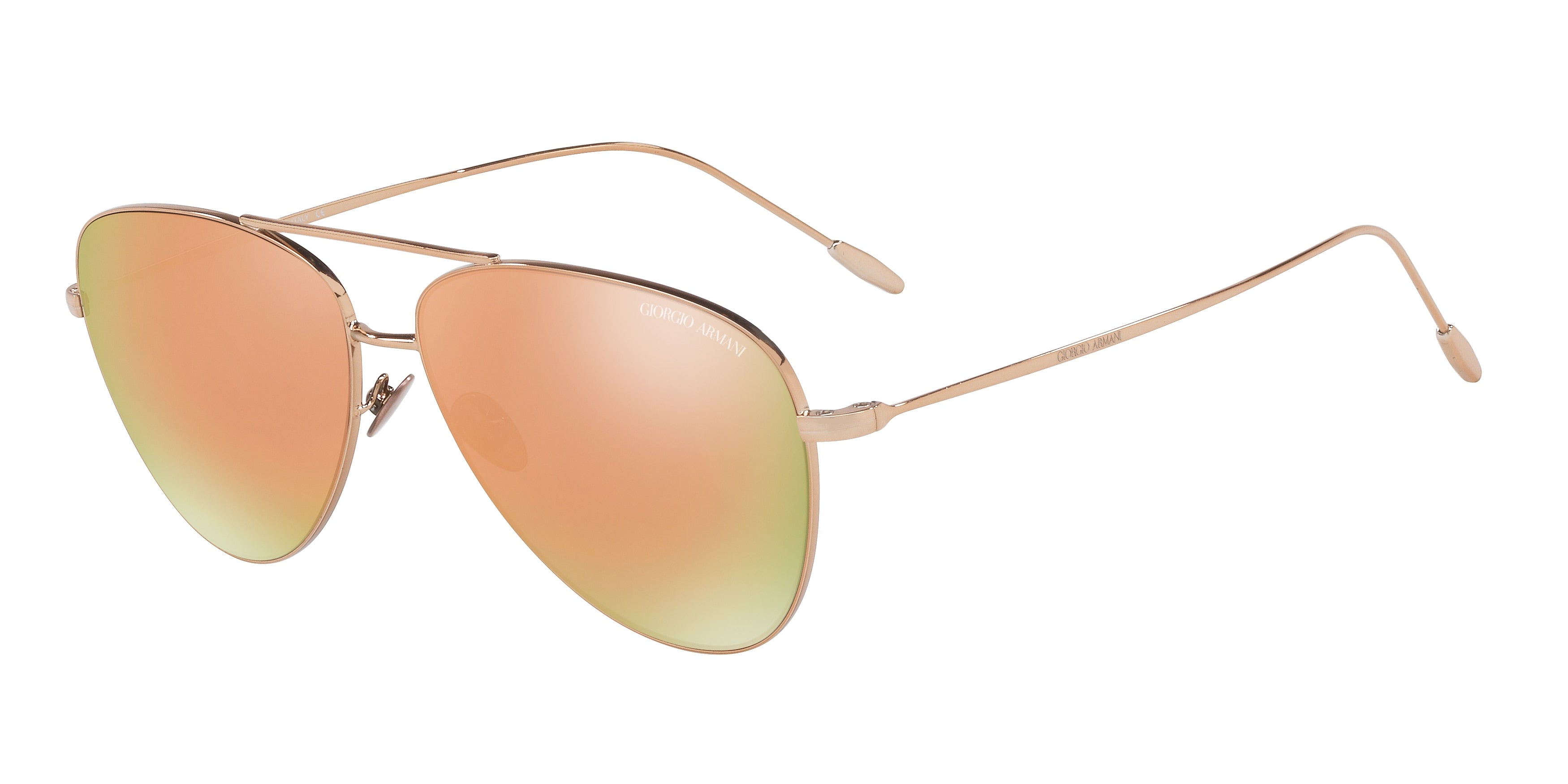 Giorgio Armani AR6049 Pilot Sunglasses  30114Z-Bronze 58-150-13 - Color Map Brown