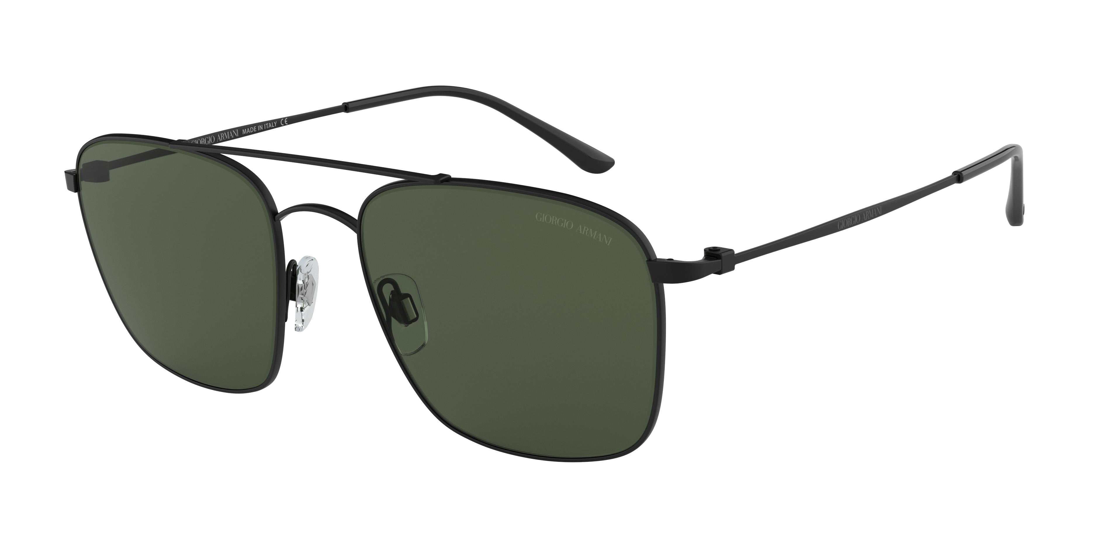 Giorgio Armani AR6080 Square Sunglasses  300171-Matte Black 55-145-19 - Color Map Black