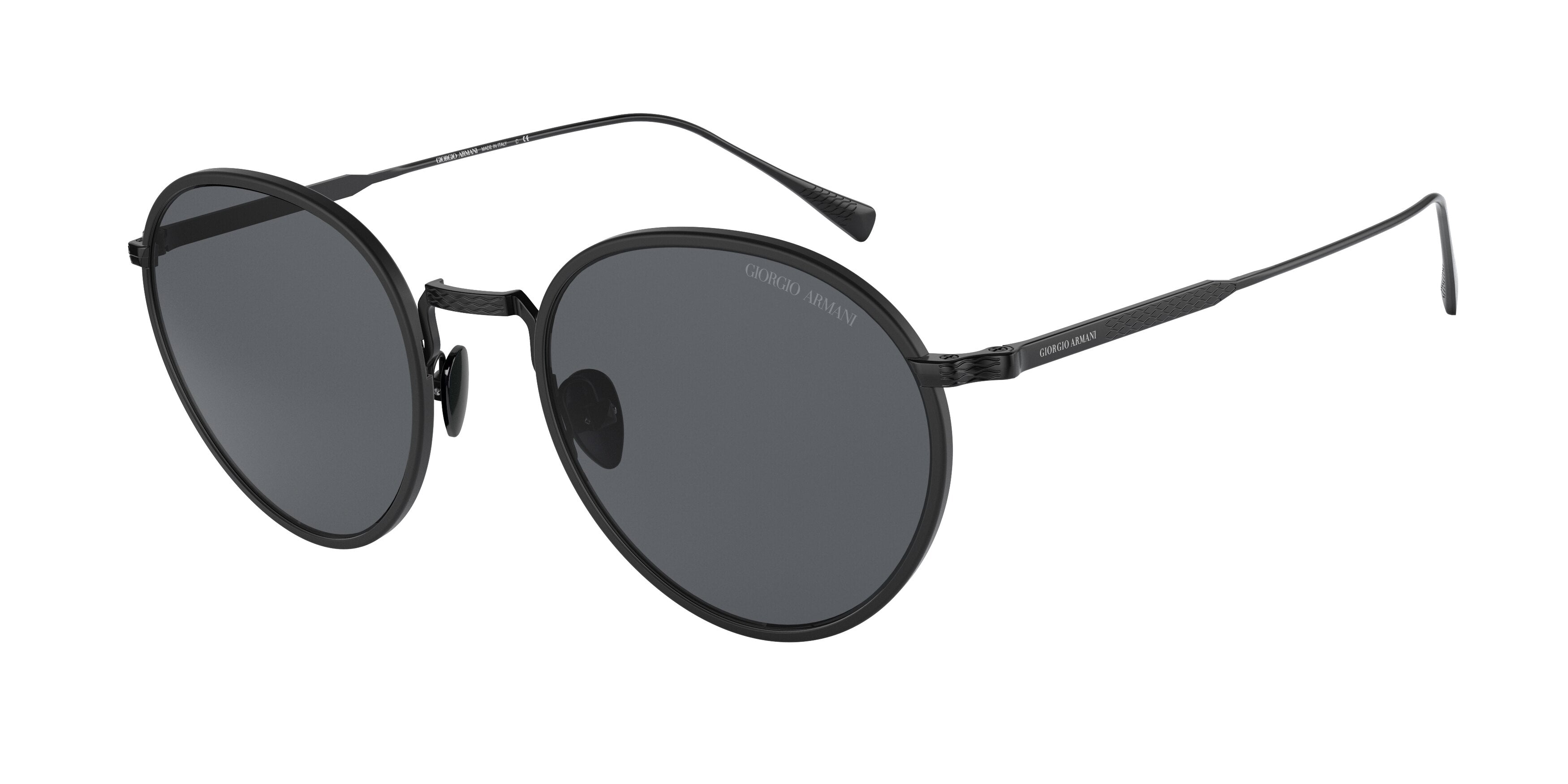 Giorgio Armani AR6103J Round Sunglasses  301487-Black 51-145-21 - Color Map Black