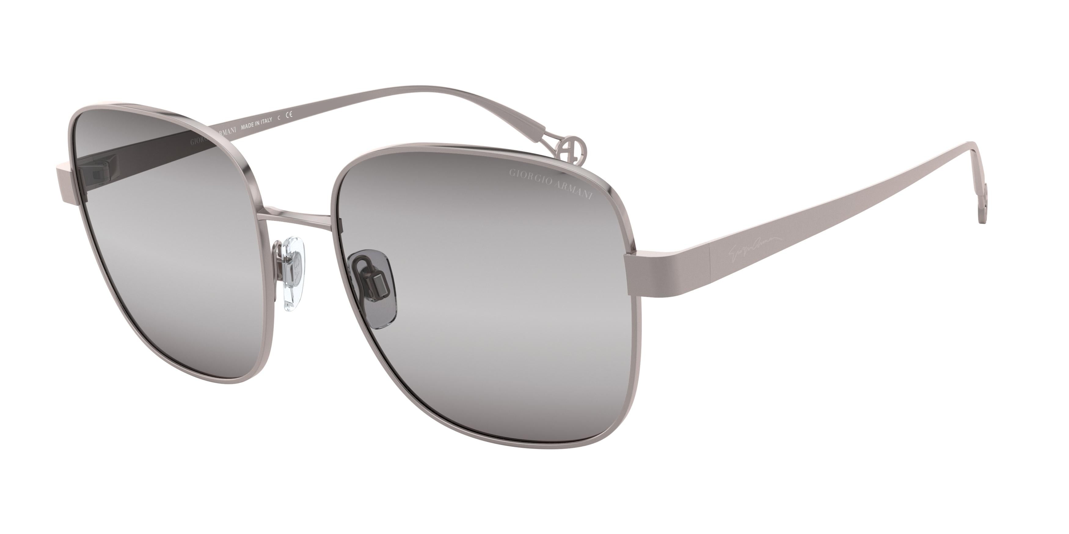 Giorgio Armani AR6106 Square Sunglasses  30108G-Gunmetal 55-140-18 - Color Map Grey