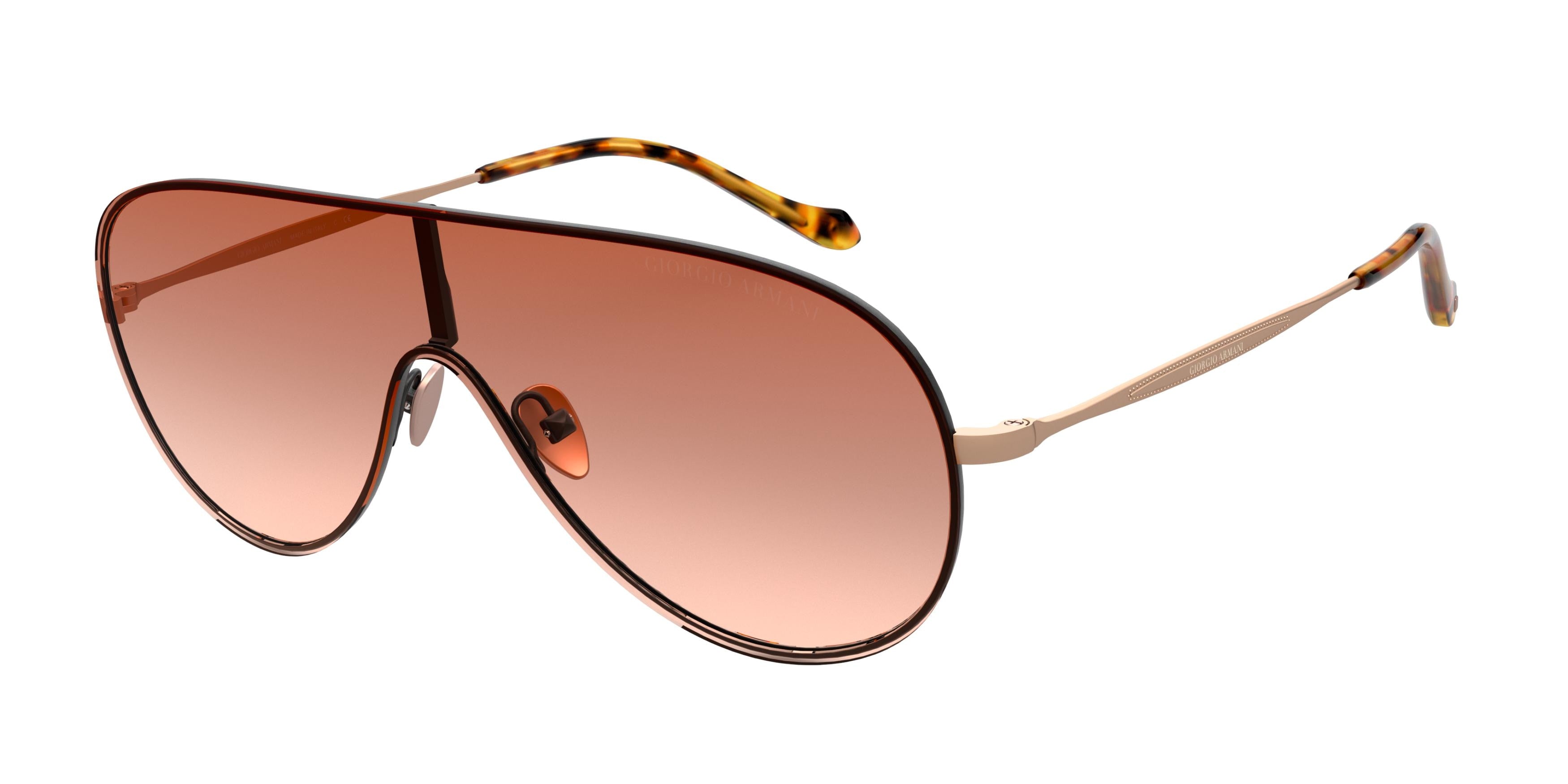 Giorgio Armani AR6108 Pilot Sunglasses  300113-Matte Black 33-145-133 - Color Map Black