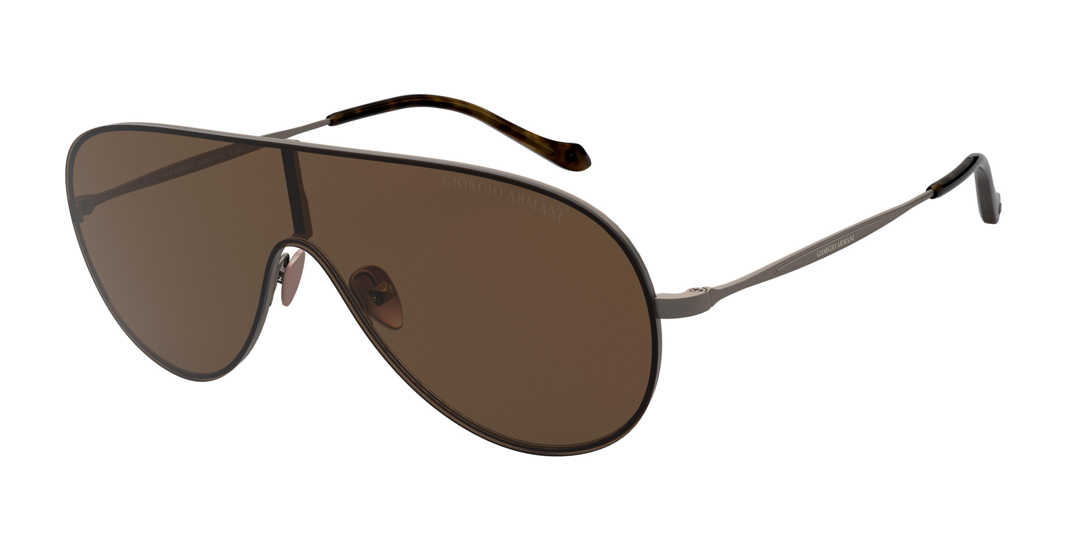 Giorgio Armani AR6108 Pilot Sunglasses  300673-Matte Bronze 33-145-133 - Color Map Copper
