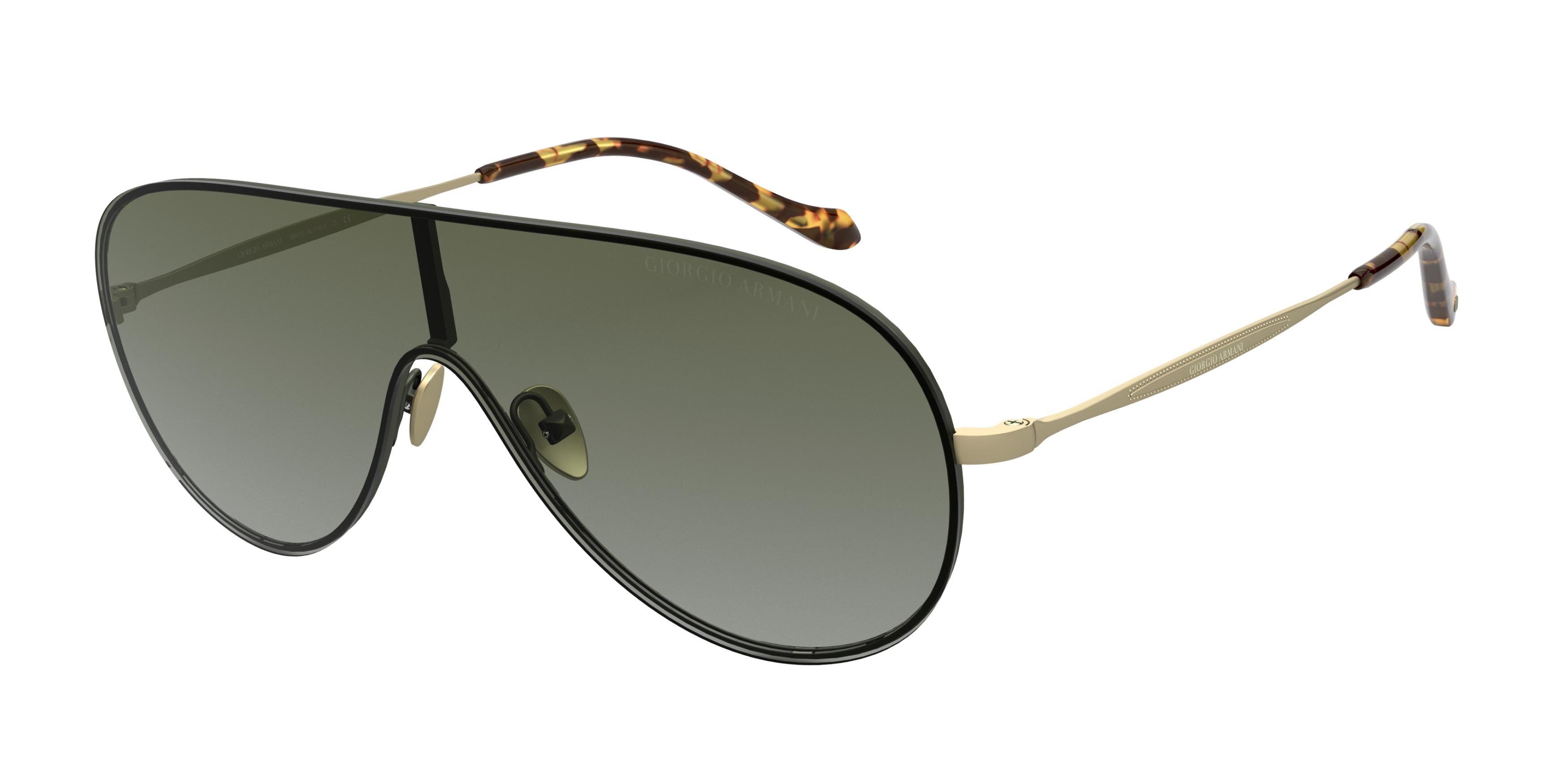 Giorgio Armani AR6108 Pilot Sunglasses  33148E-Matte Green 33-145-133 - Color Map Green