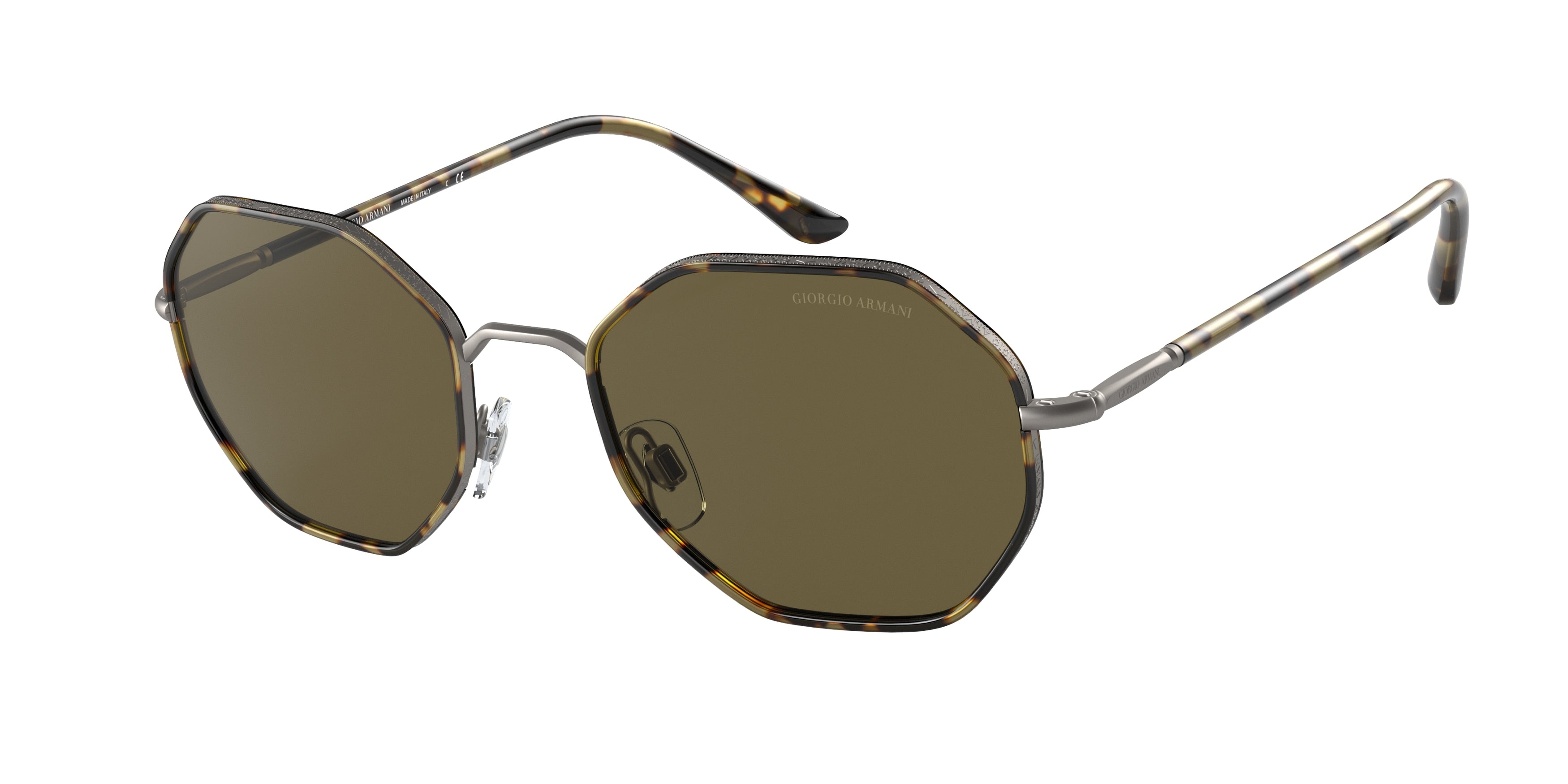 Giorgio Armani AR6112J Rectangle Sunglasses  300373-Matte Gunmetal 54-145-21 - Color Map Grey