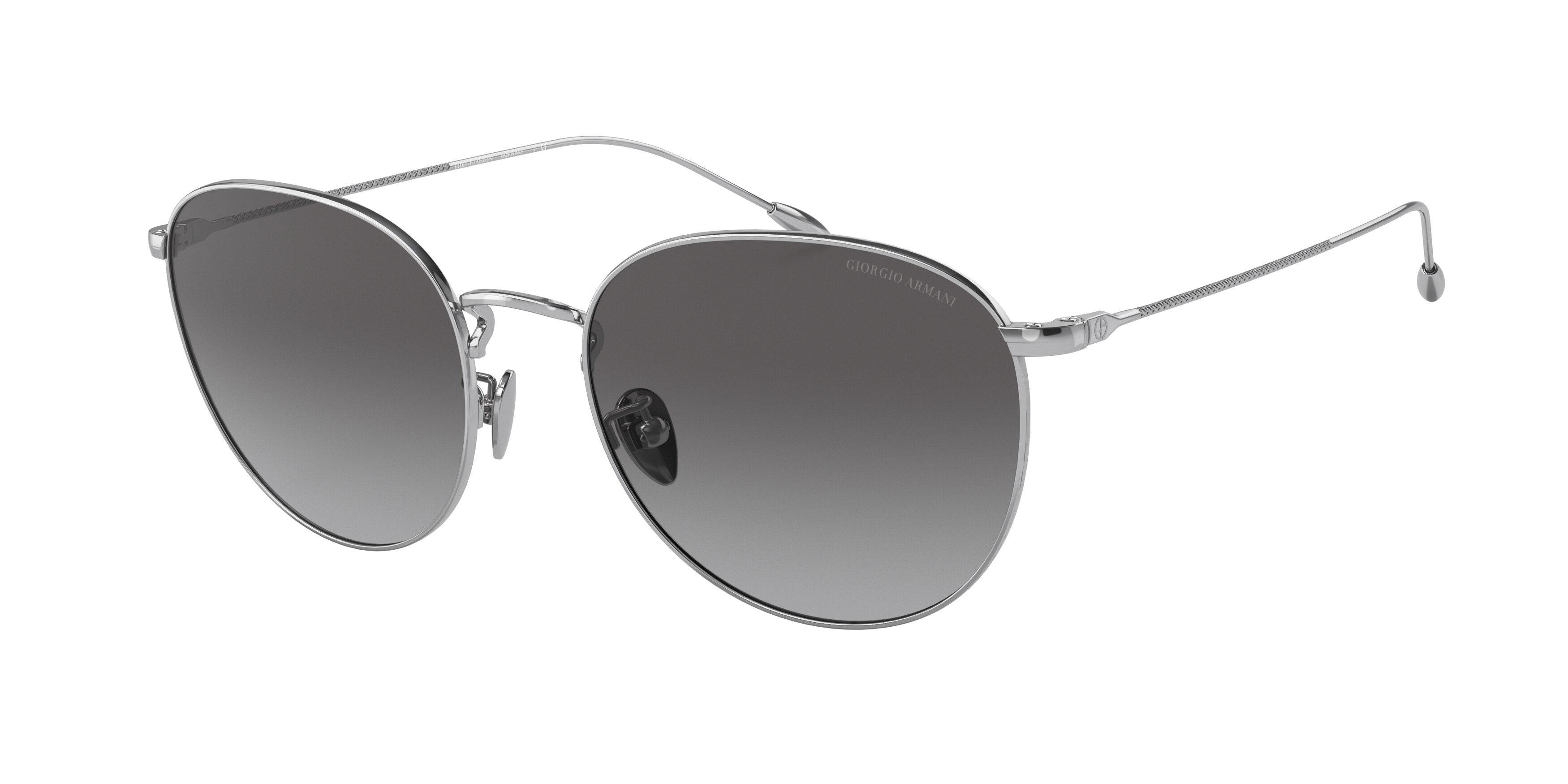 Giorgio Armani AR6114 Phantos Sunglasses  301511-Silver 54-140-18 - Color Map Silver