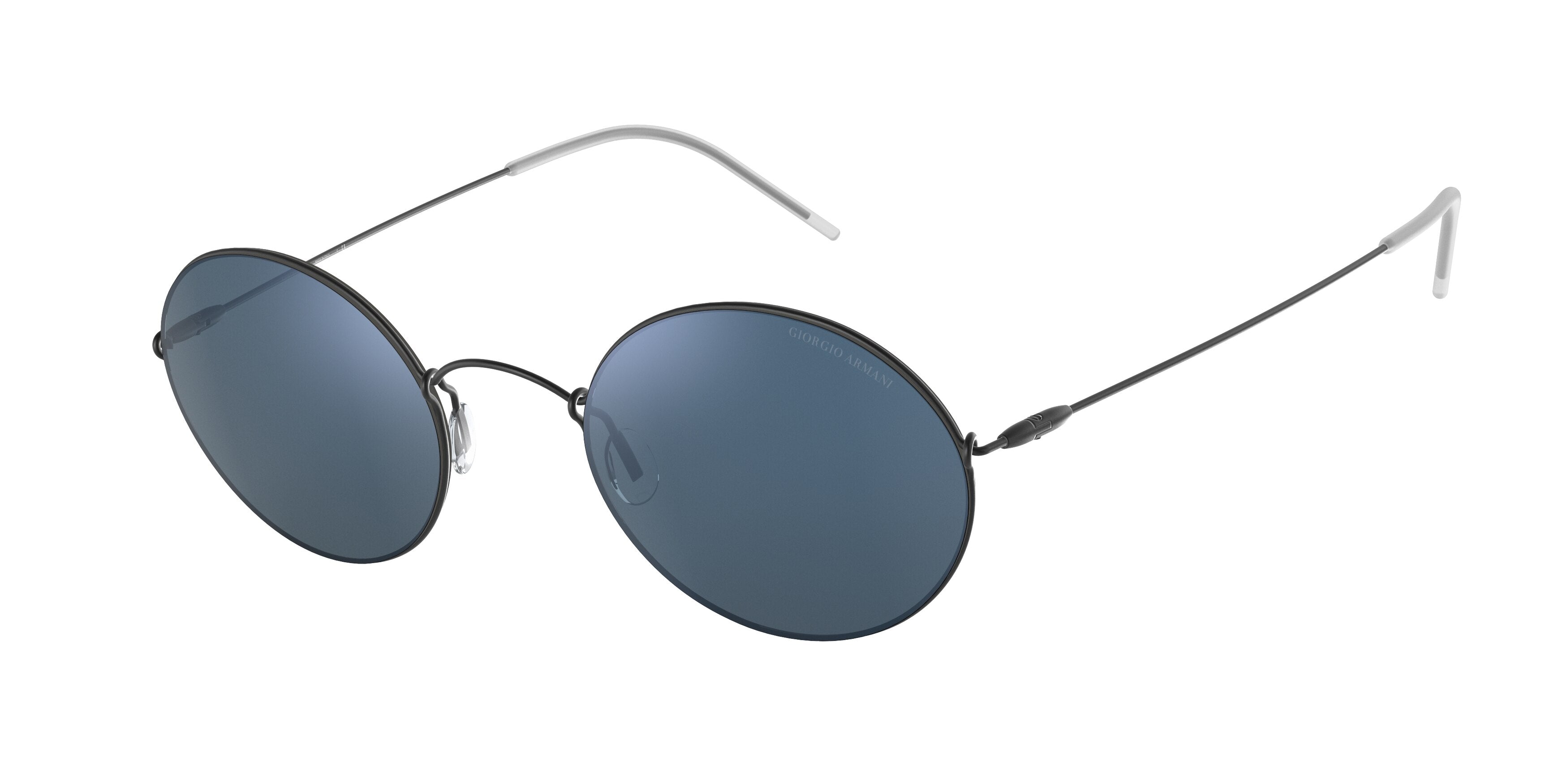 Giorgio Armani AR6115T Oval Sunglasses  300155-Matte Black 49-145-22 - Color Map Black