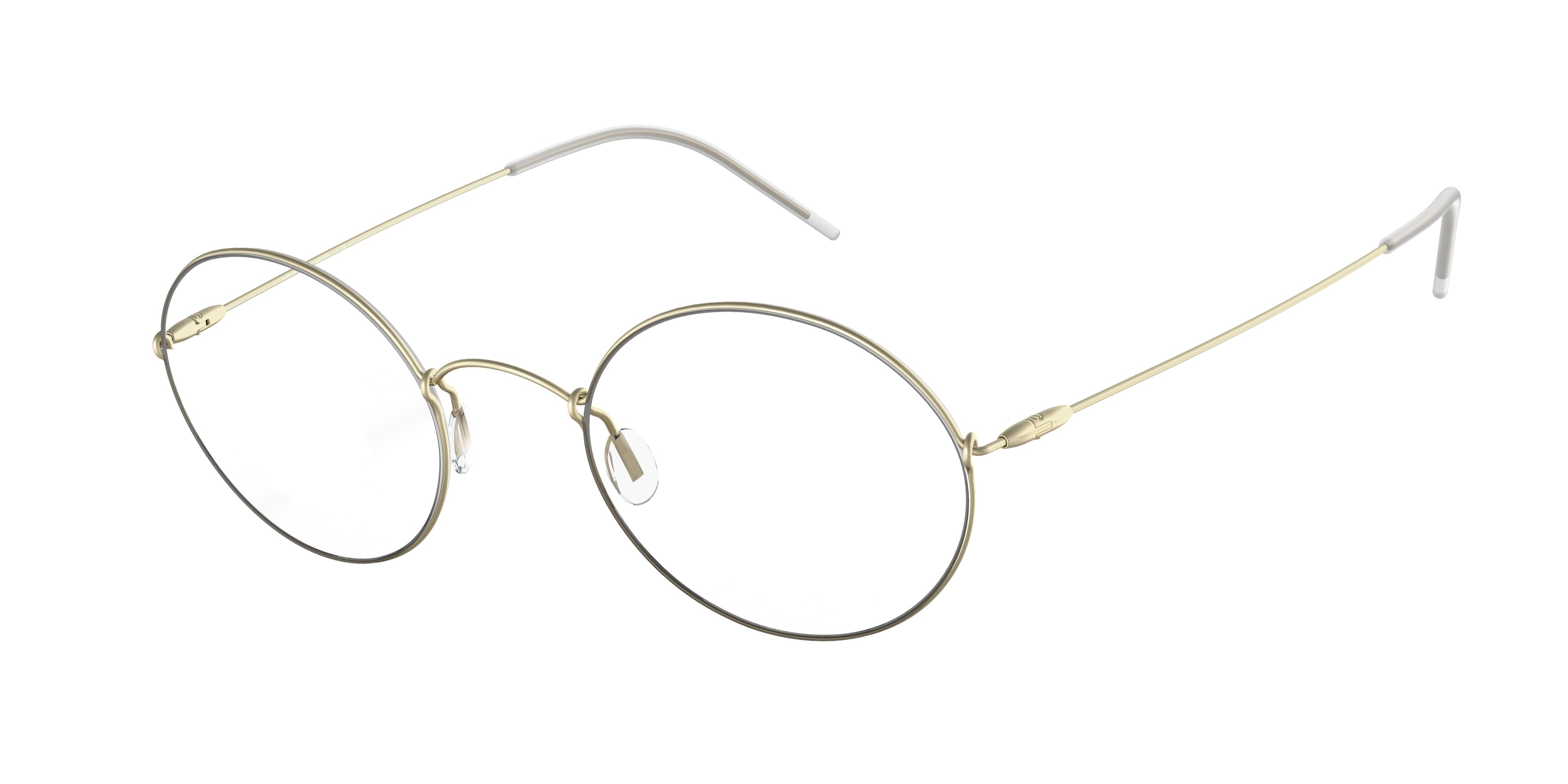 Giorgio Armani AR6115T Oval Sunglasses  30021W-Pale Gold 49-145-22 - Color Map Gold