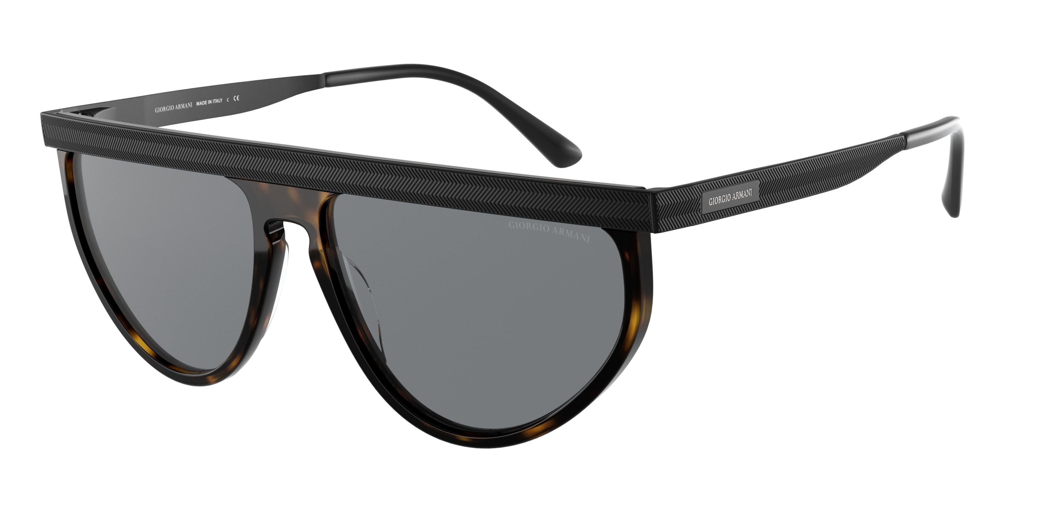Giorgio Armani AR6117 Oval Sunglasses  332987-Havana 58-145-15 - Color Map Tortoise