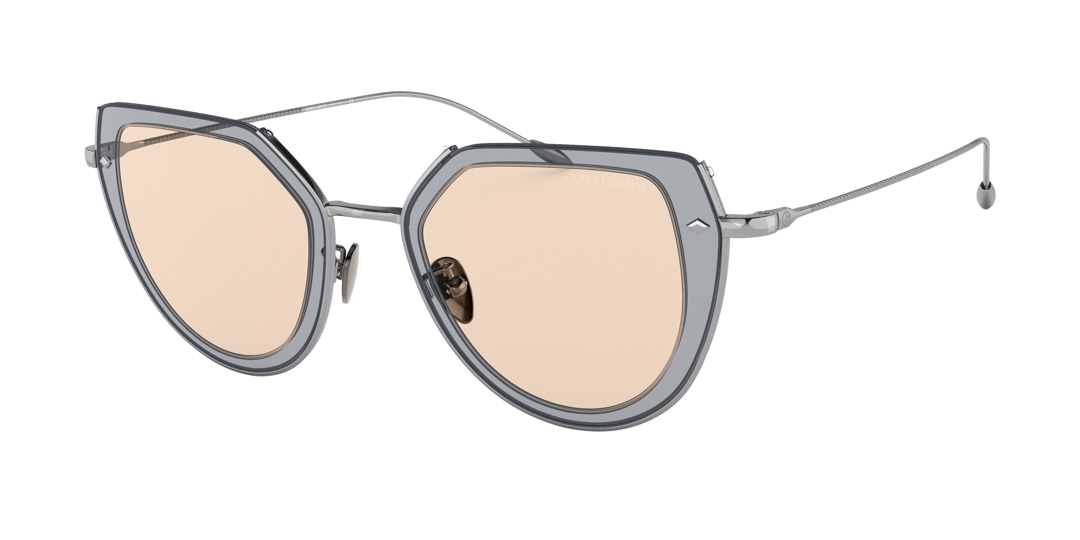 Giorgio Armani AR6119 Square Sunglasses  301093-Gunmetal 58-140-17 - Color Map Grey