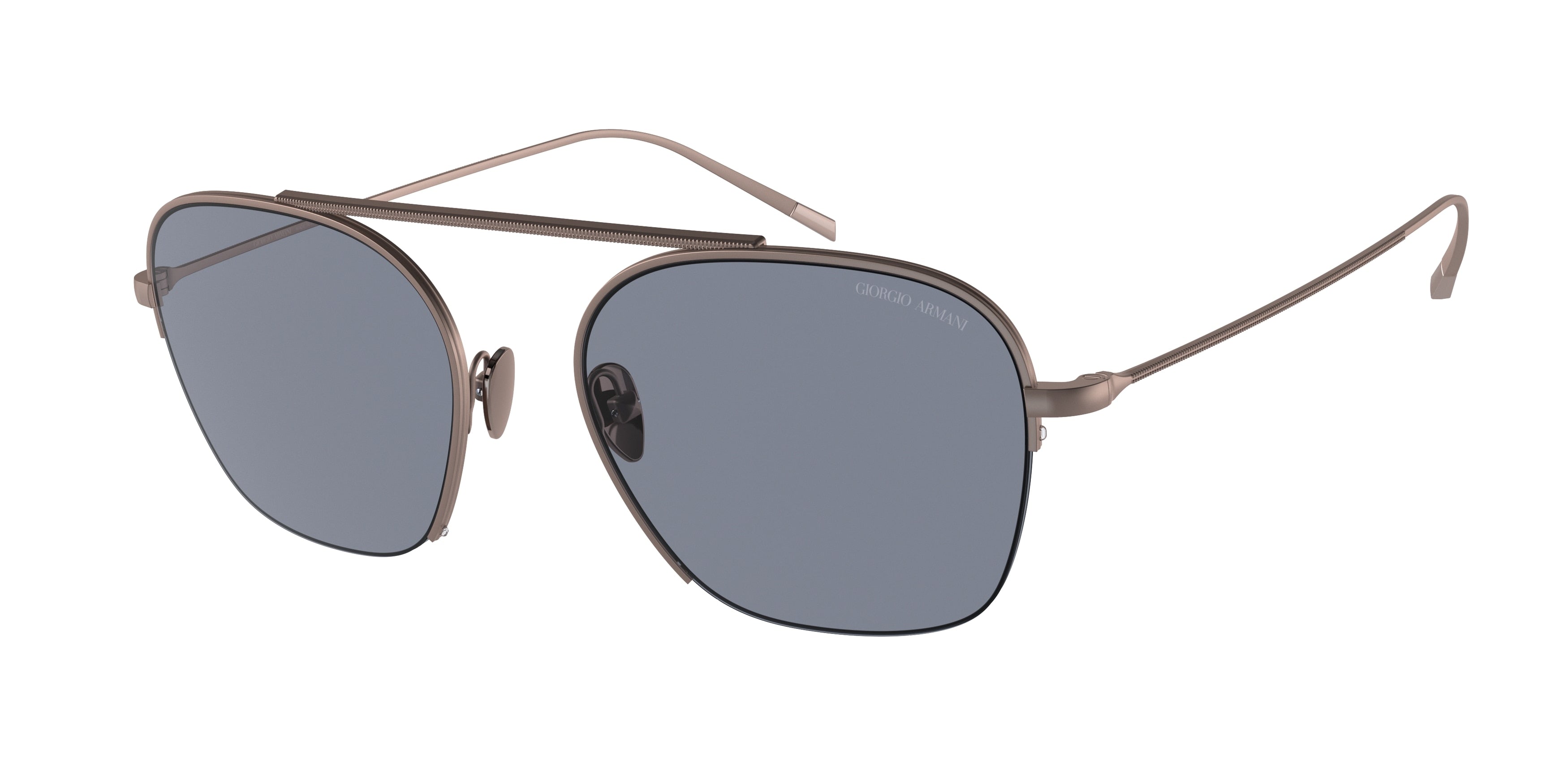 Giorgio Armani AR6124 Square Sunglasses  300619-Matte Bronze 55-145-19 - Color Map Copper