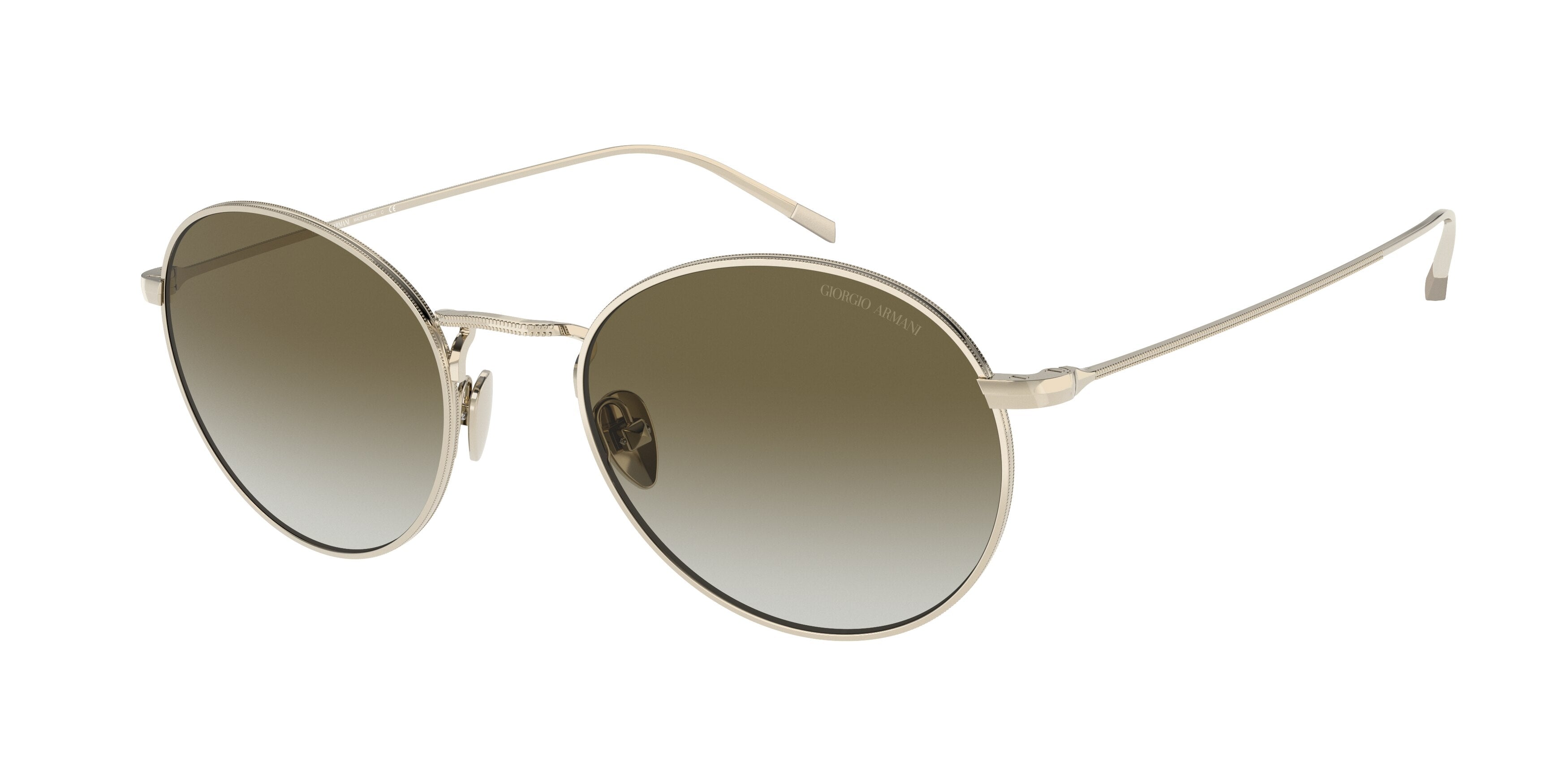 Giorgio Armani AR6125 Oval Sunglasses  30138E-Pale Gold 52-145-20 - Color Map Gold