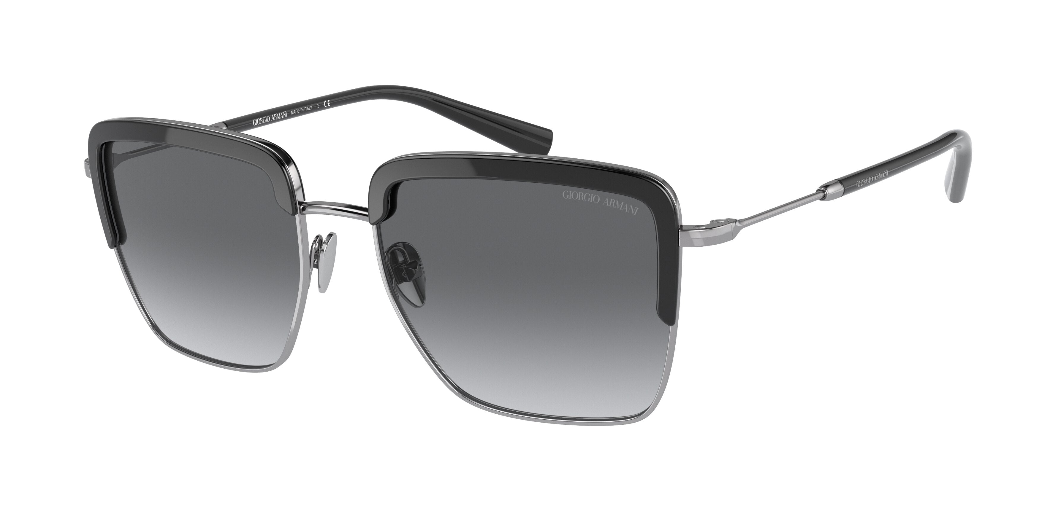 Giorgio Armani AR6126 Square Sunglasses  301011-Gunmetal/Black 54-140-17 - Color Map Grey