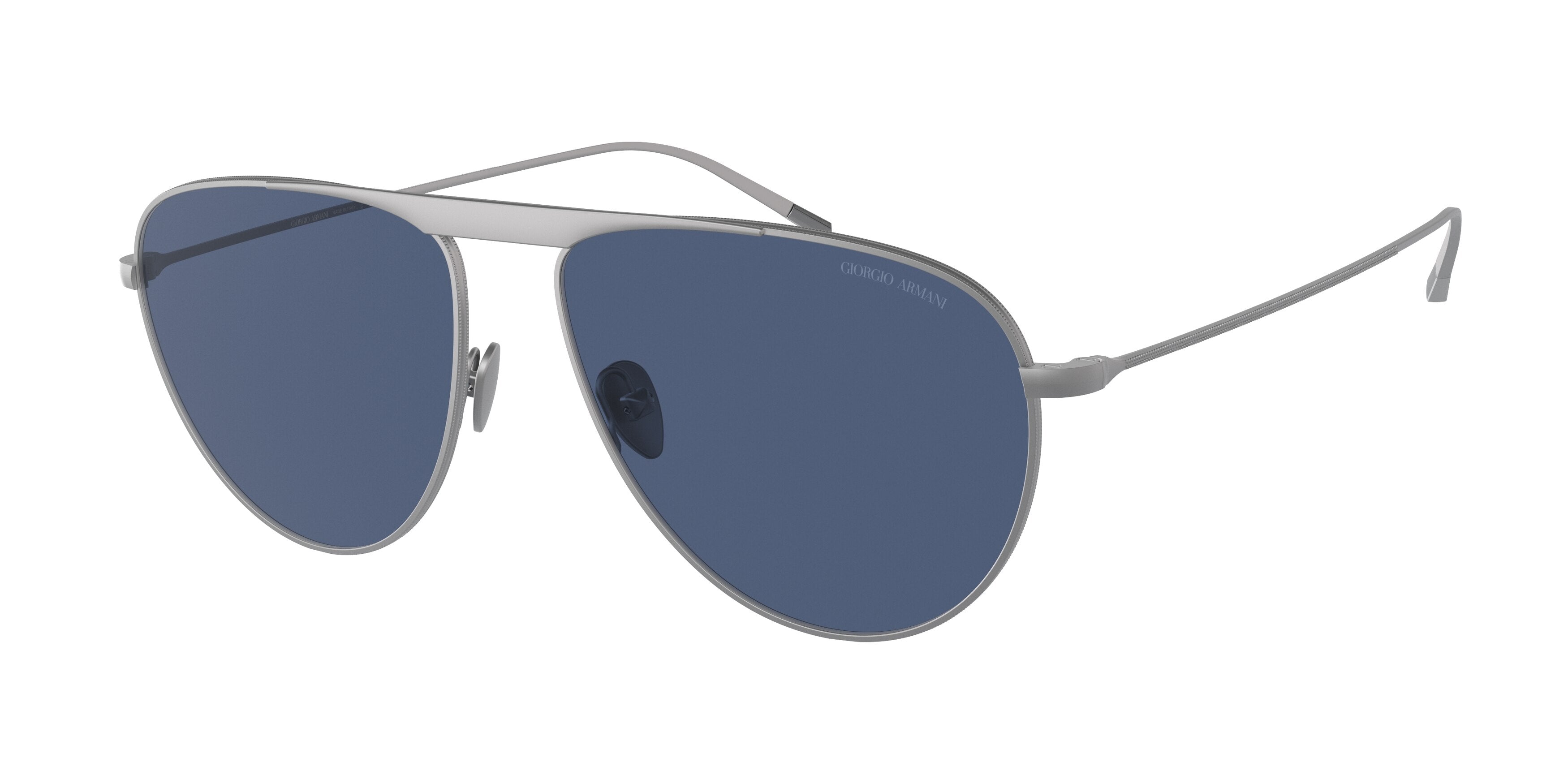 Giorgio Armani AR6131 Pilot Sunglasses  300380-Matte Gunmetal 58-145-15 - Color Map Grey