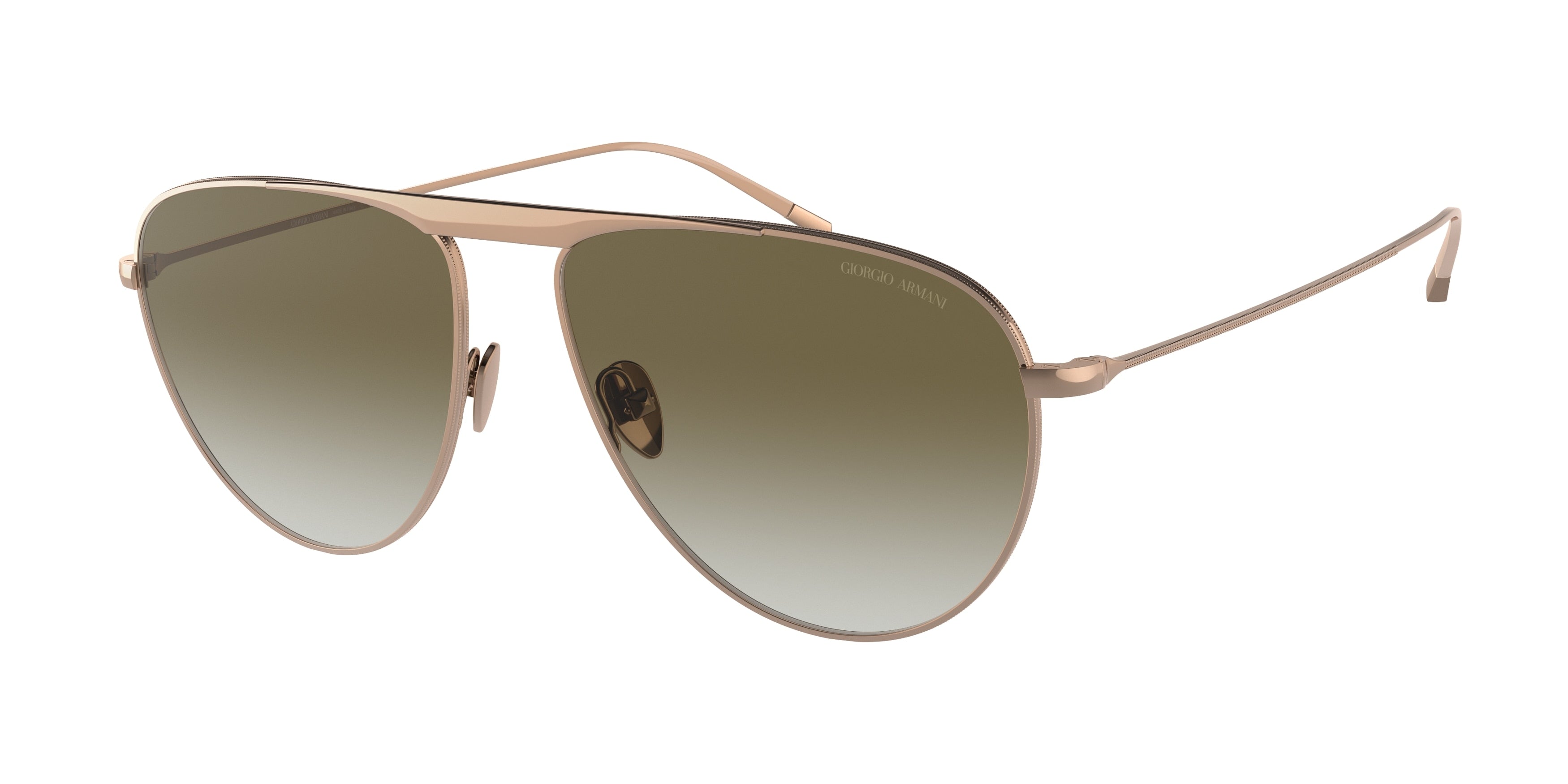 Giorgio Armani AR6131 Pilot Sunglasses  30288E-Bronze 58-145-15 - Color Map Brown