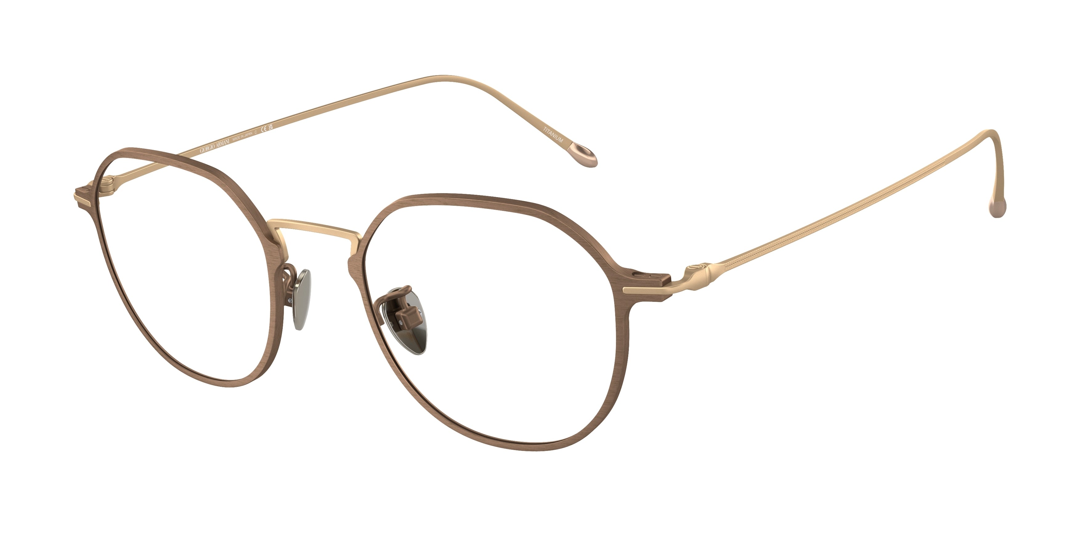 Giorgio Armani AR6138TM Phantos Eyeglasses  3340-Matte Brown 49-145-21 - Color Map Brown
