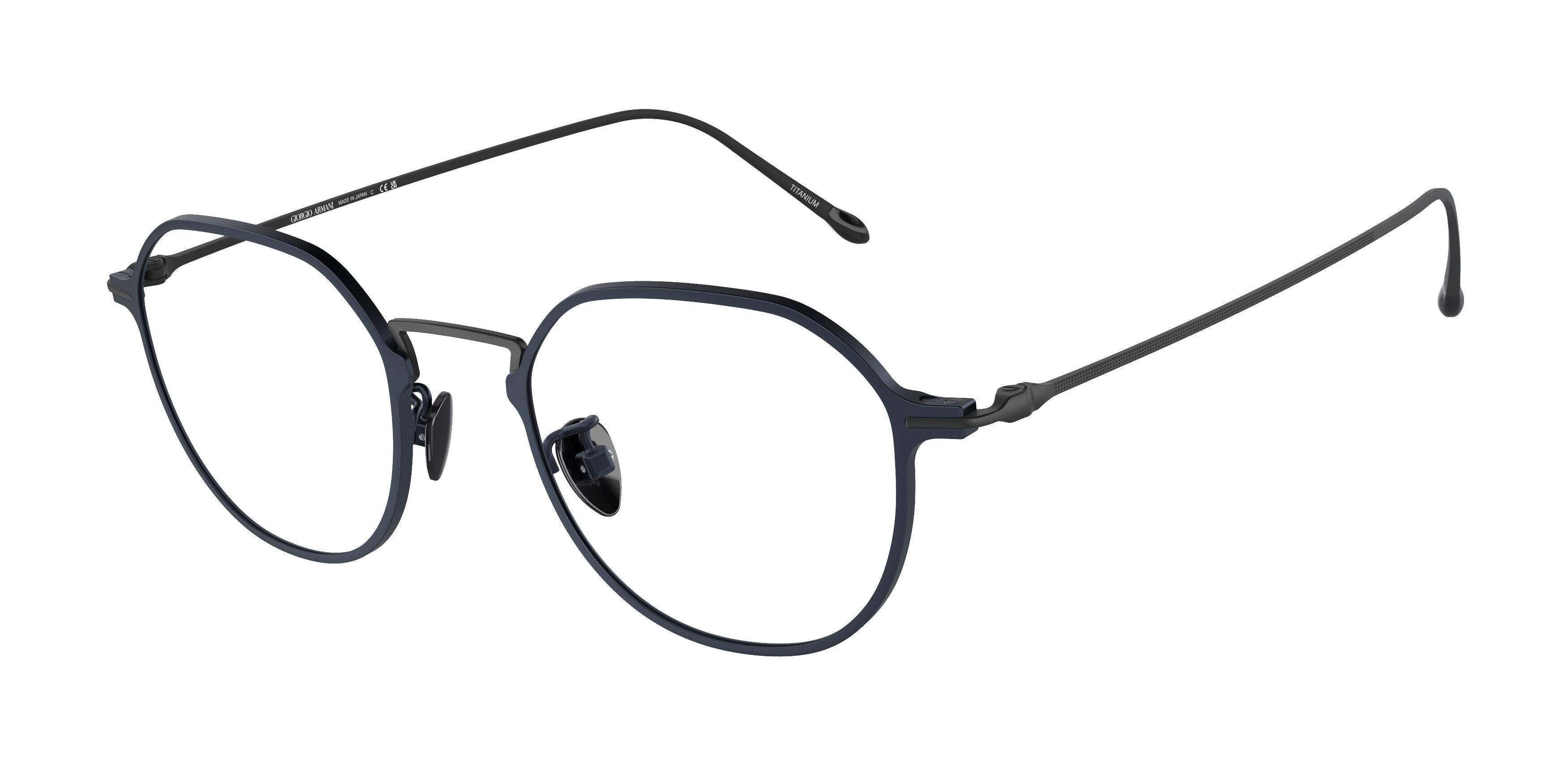 Giorgio Armani AR6138TM Phantos Eyeglasses  3341-Matte Blue 49-145-21 - Color Map Blue