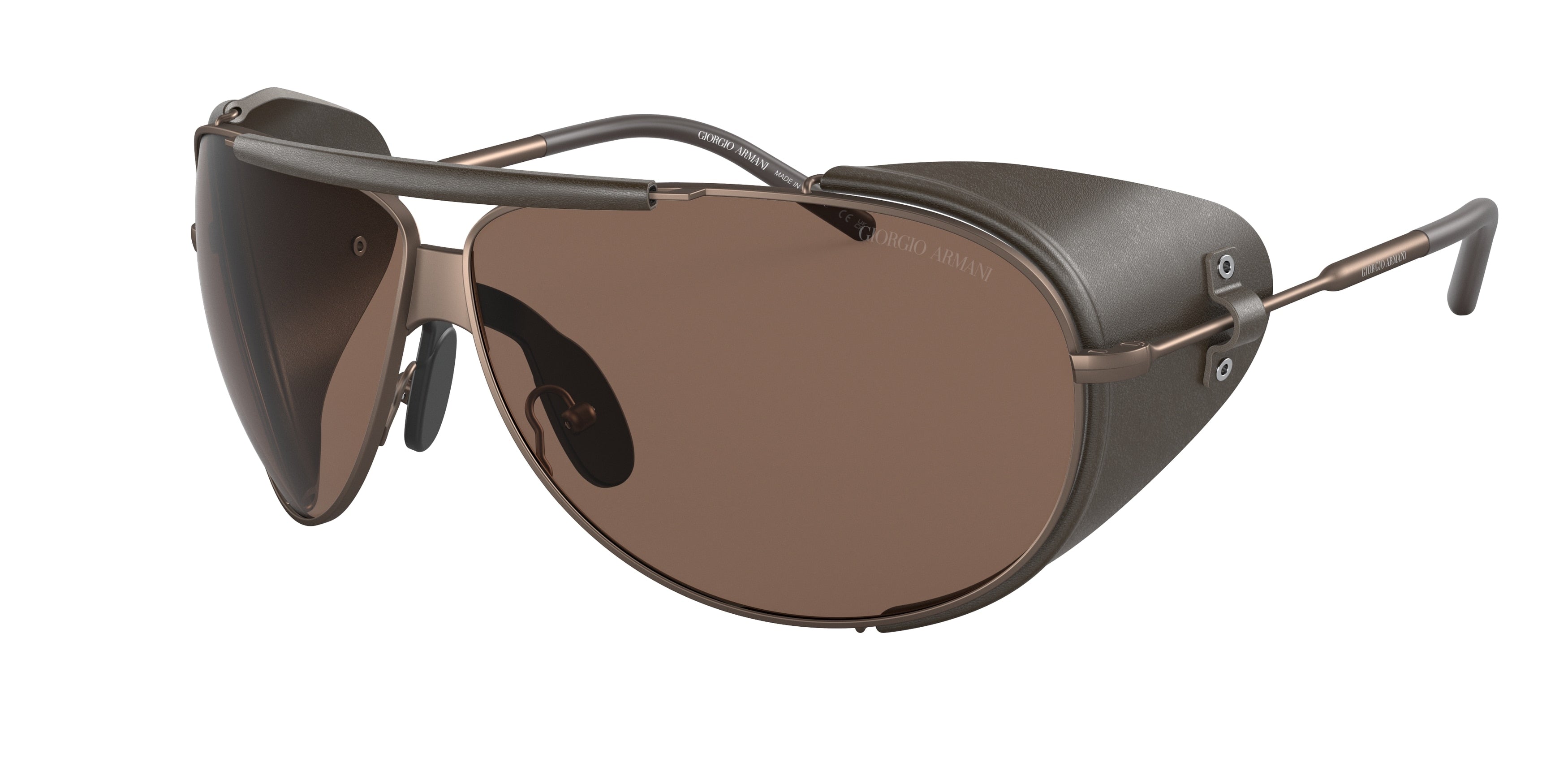 Giorgio Armani AR6139Q Pilot Sunglasses  300673-Bronze 69-130-9 - Color Map Brown