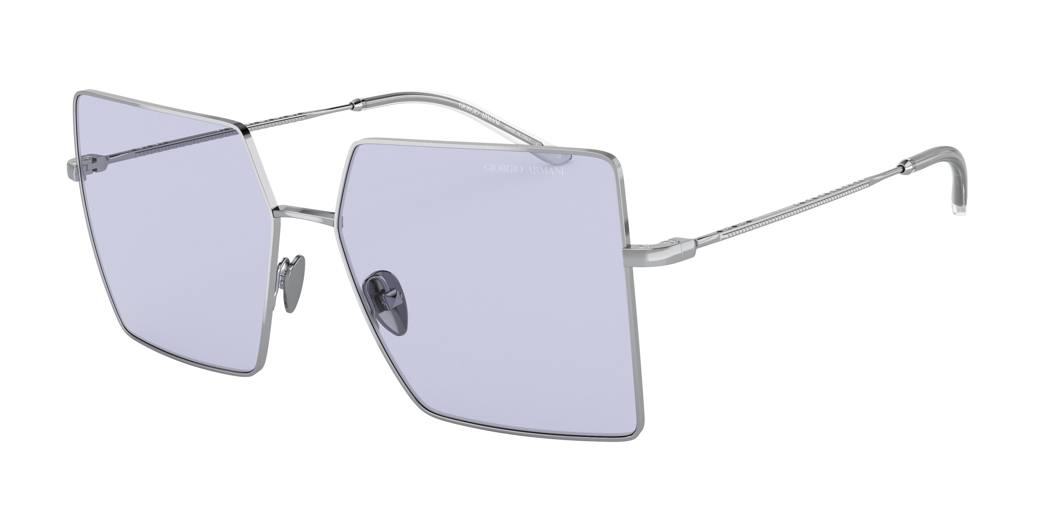 Giorgio Armani AR6143 Square Sunglasses  30151A-Silver 57-145-15 - Color Map Silver