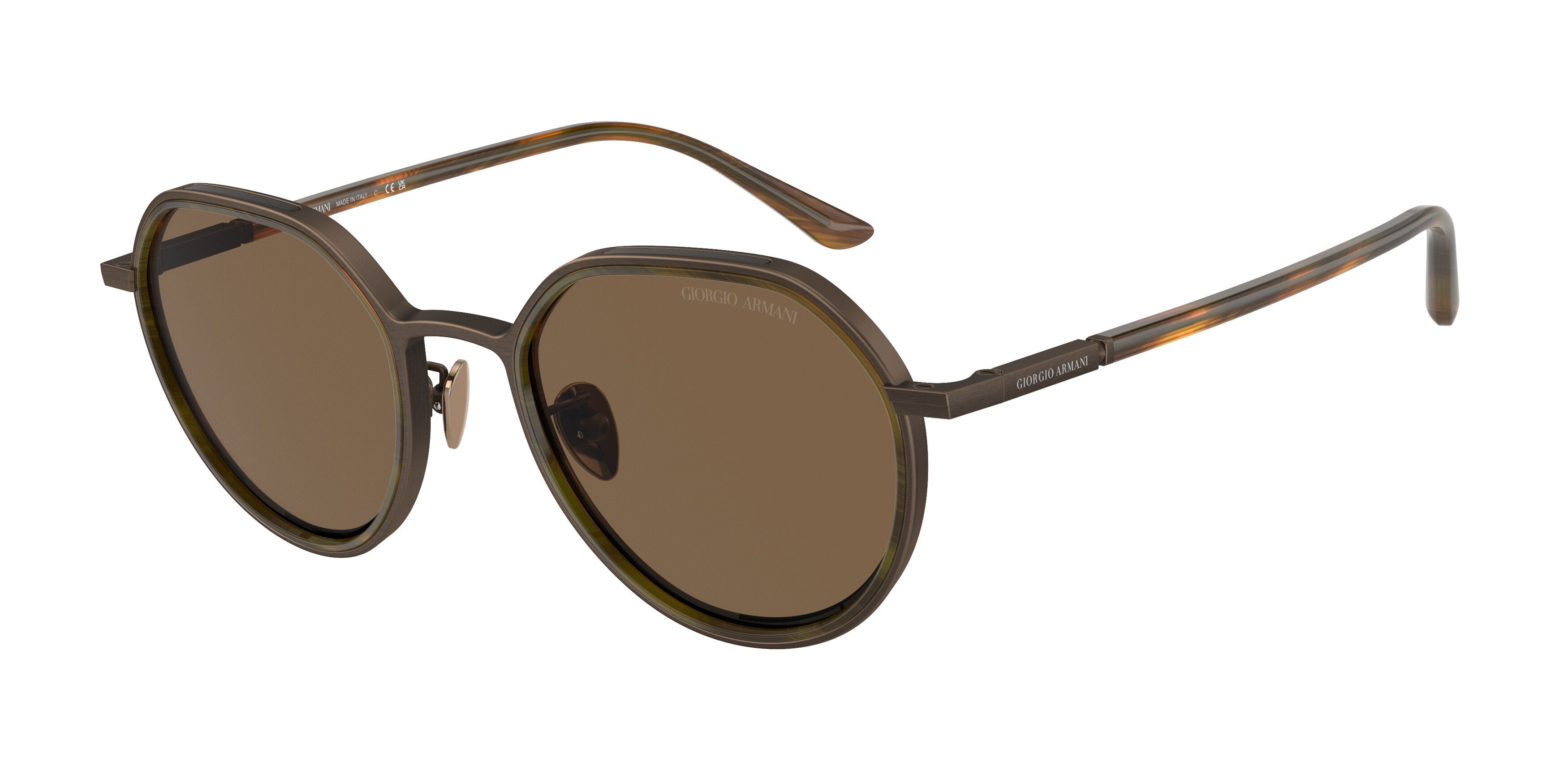 Giorgio Armani AR6144 Phantos Sunglasses  326073-Brushed Bronze 49-145-20 - Color Map Brown