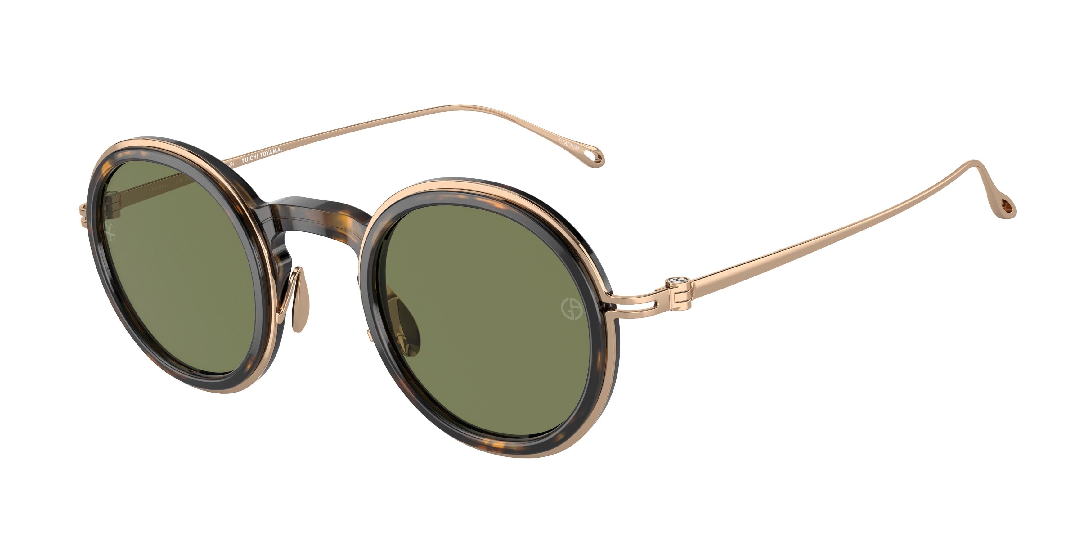 Giorgio Armani AR6147T Round Sunglasses  33532A-Shiny Havana 43-145-26 - Color Map Tortoise
