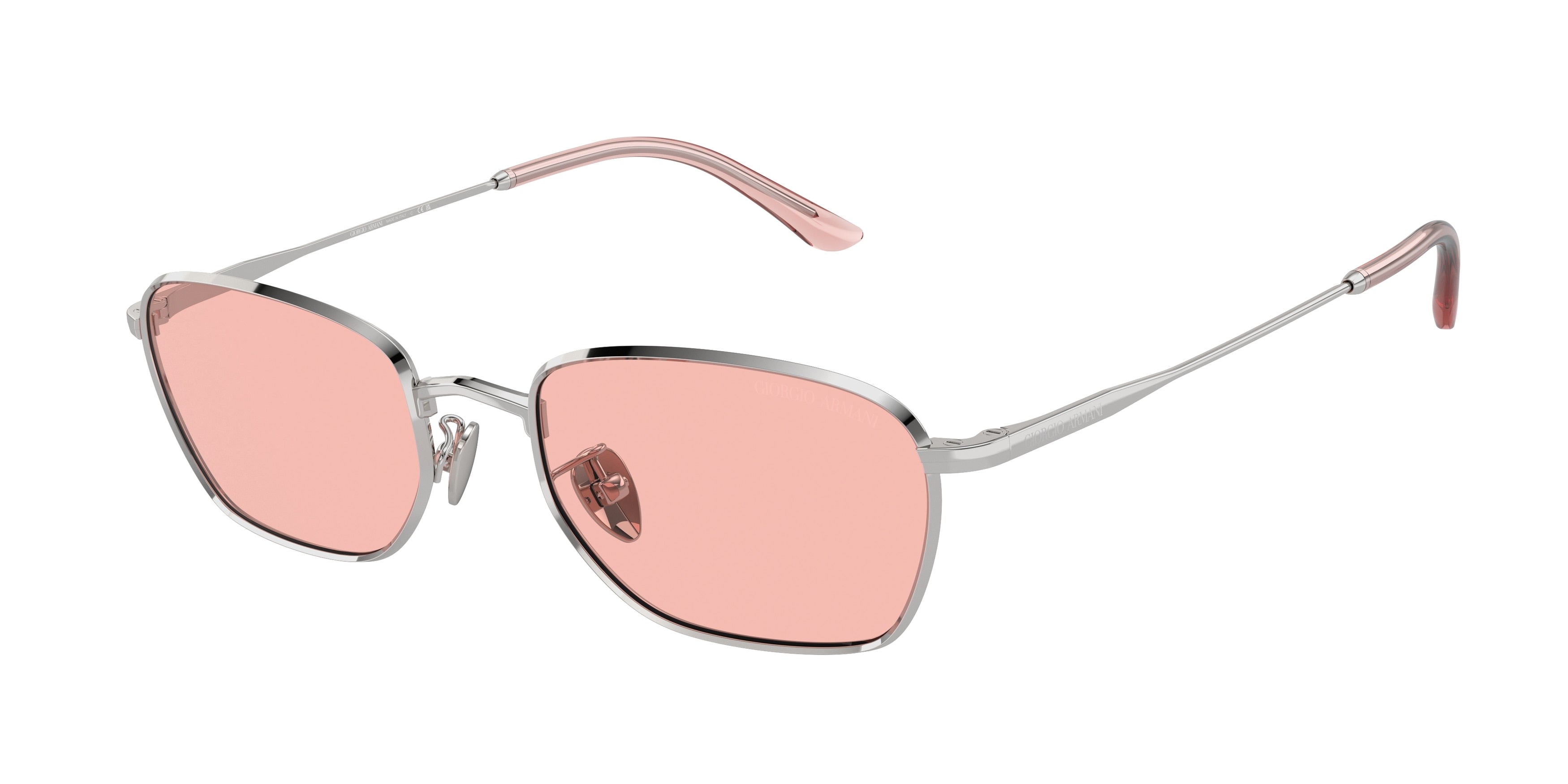 Giorgio Armani AR6151 Rectangle Sunglasses  3015/5-Silver 52-140-19 - Color Map Silver