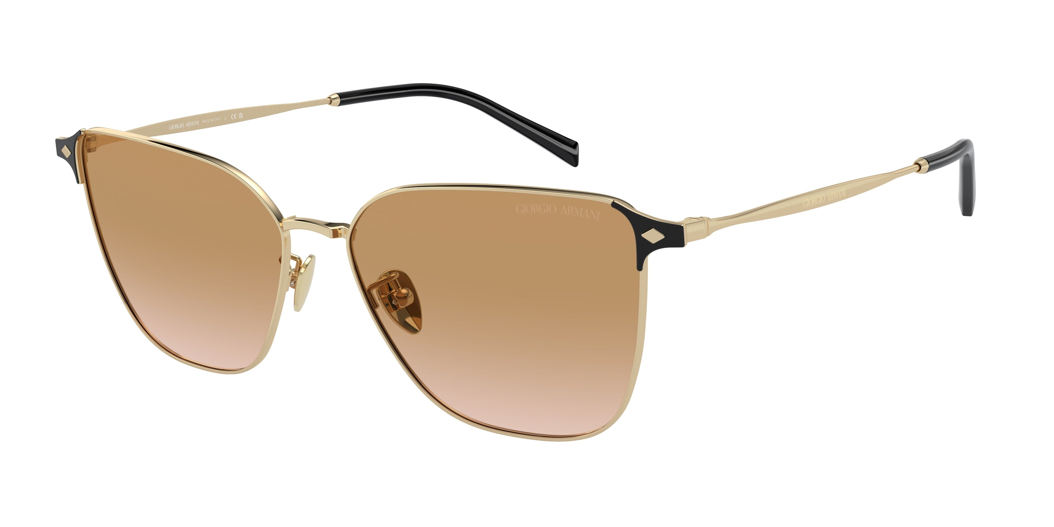 Giorgio Armani AR6155 Square Sunglasses  301313-Pale Gold 58-140-15 - Color Map Gold