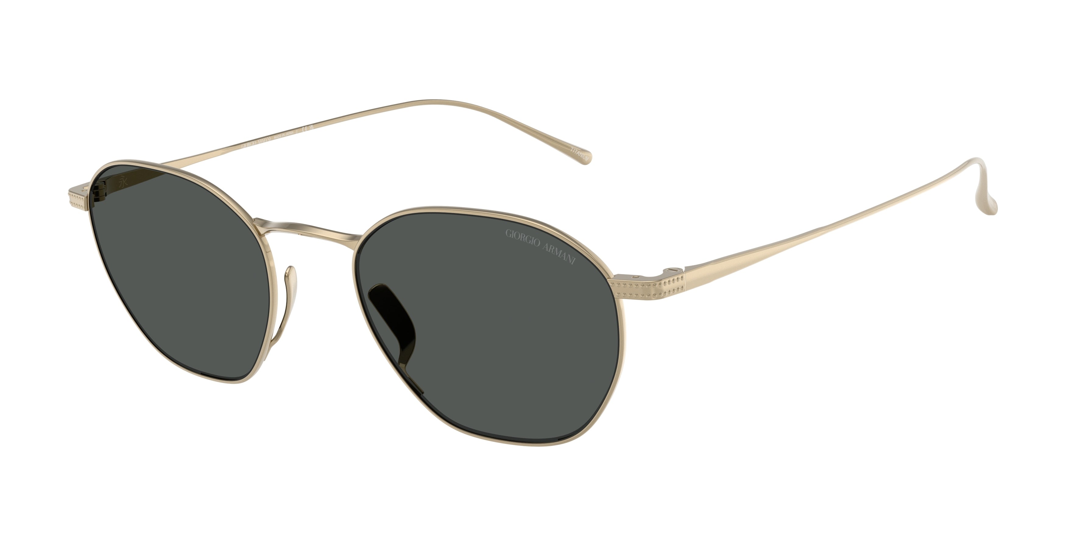Giorgio Armani AR6160T Square Sunglasses  338487-Pale Gold 51-145-20 - Color Map Gold