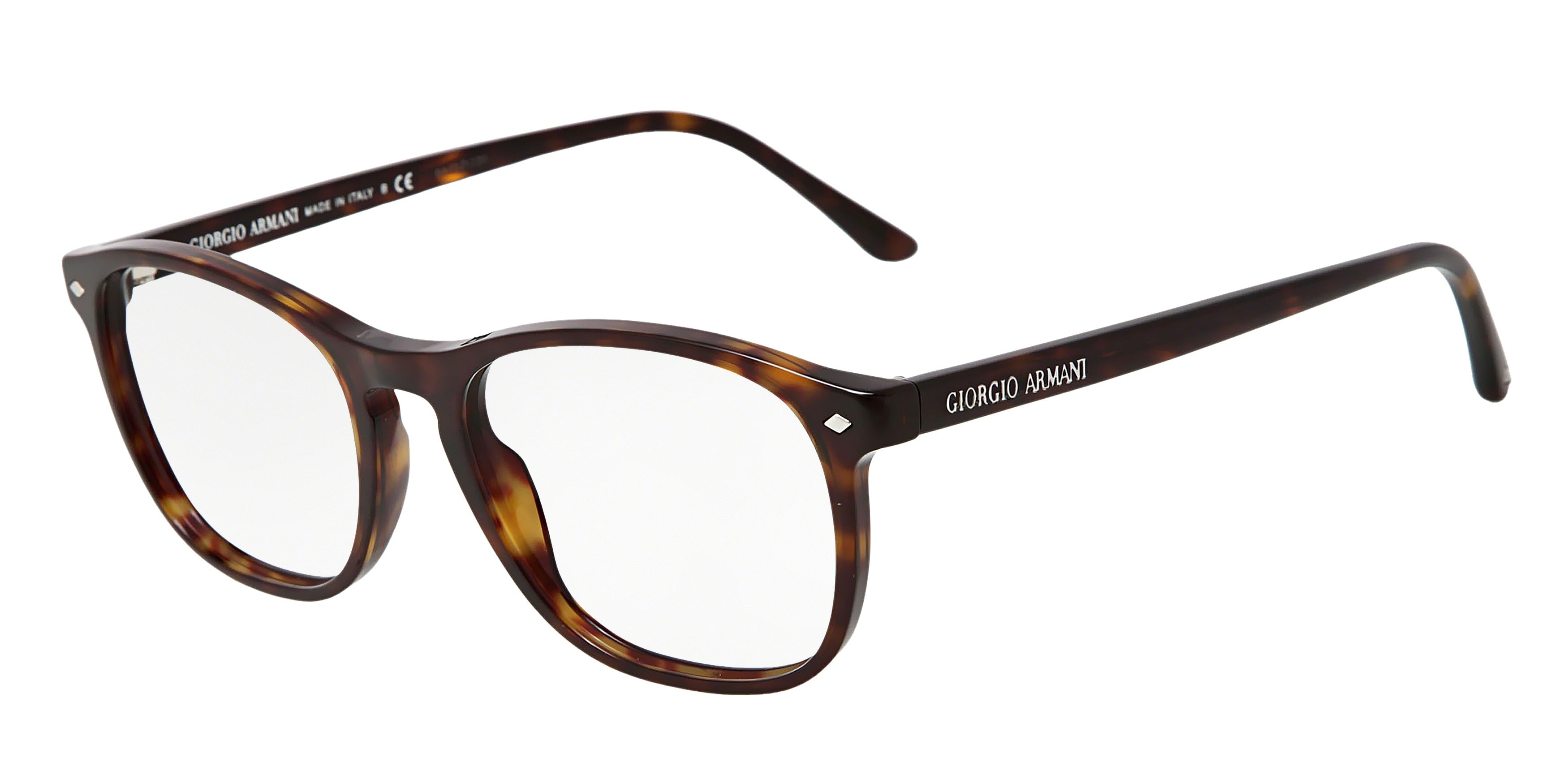Giorgio Armani AR7003 Square Eyeglasses  5026-Havana 52-145-18 - Color Map Tortoise