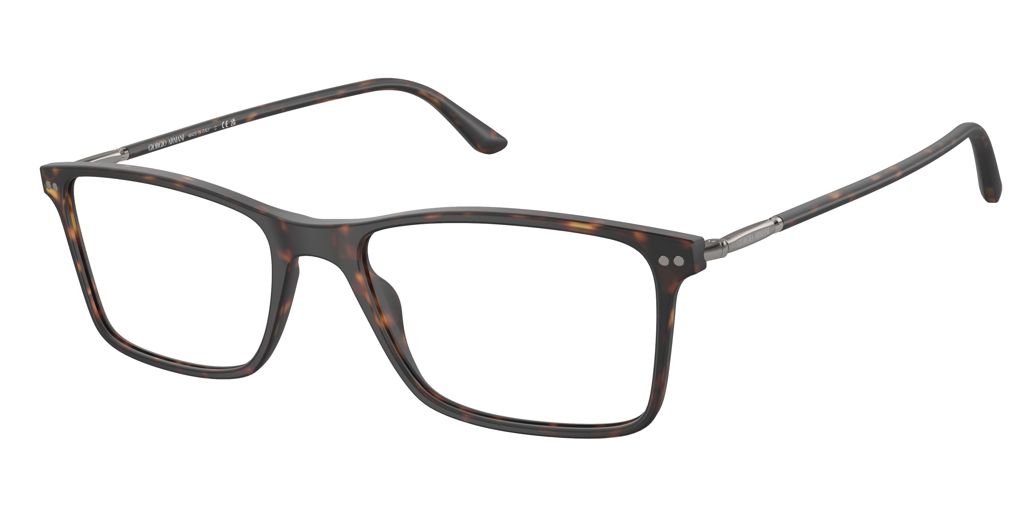 Giorgio Armani AR7037 Rectangle Eyeglasses  5089-Matte Dark Havana 57-150-19 - Color Map Tortoise
