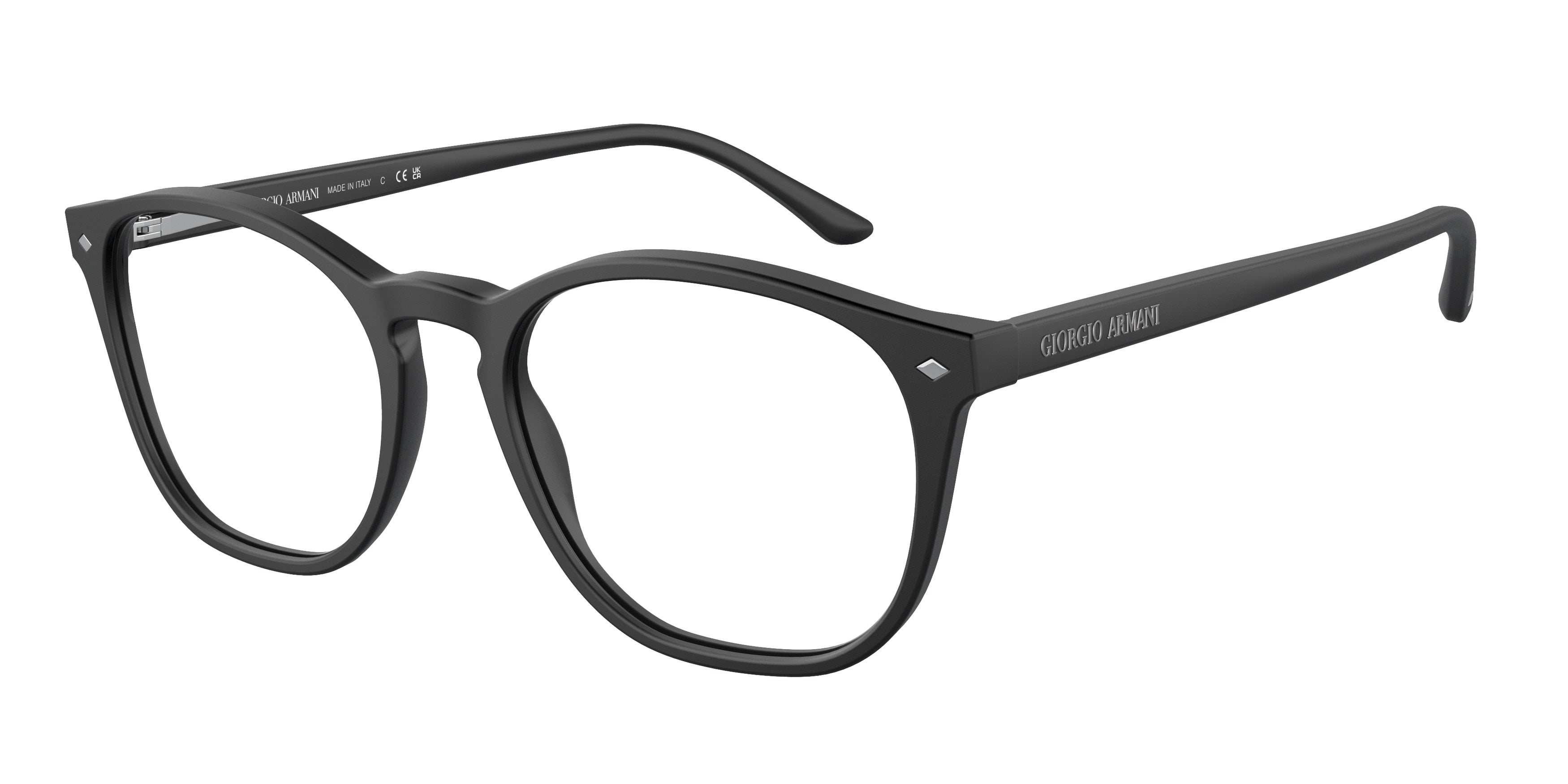 Giorgio Armani AR7074 Phantos Eyeglasses  5042-Matte Black 50-145-19 - Color Map Black